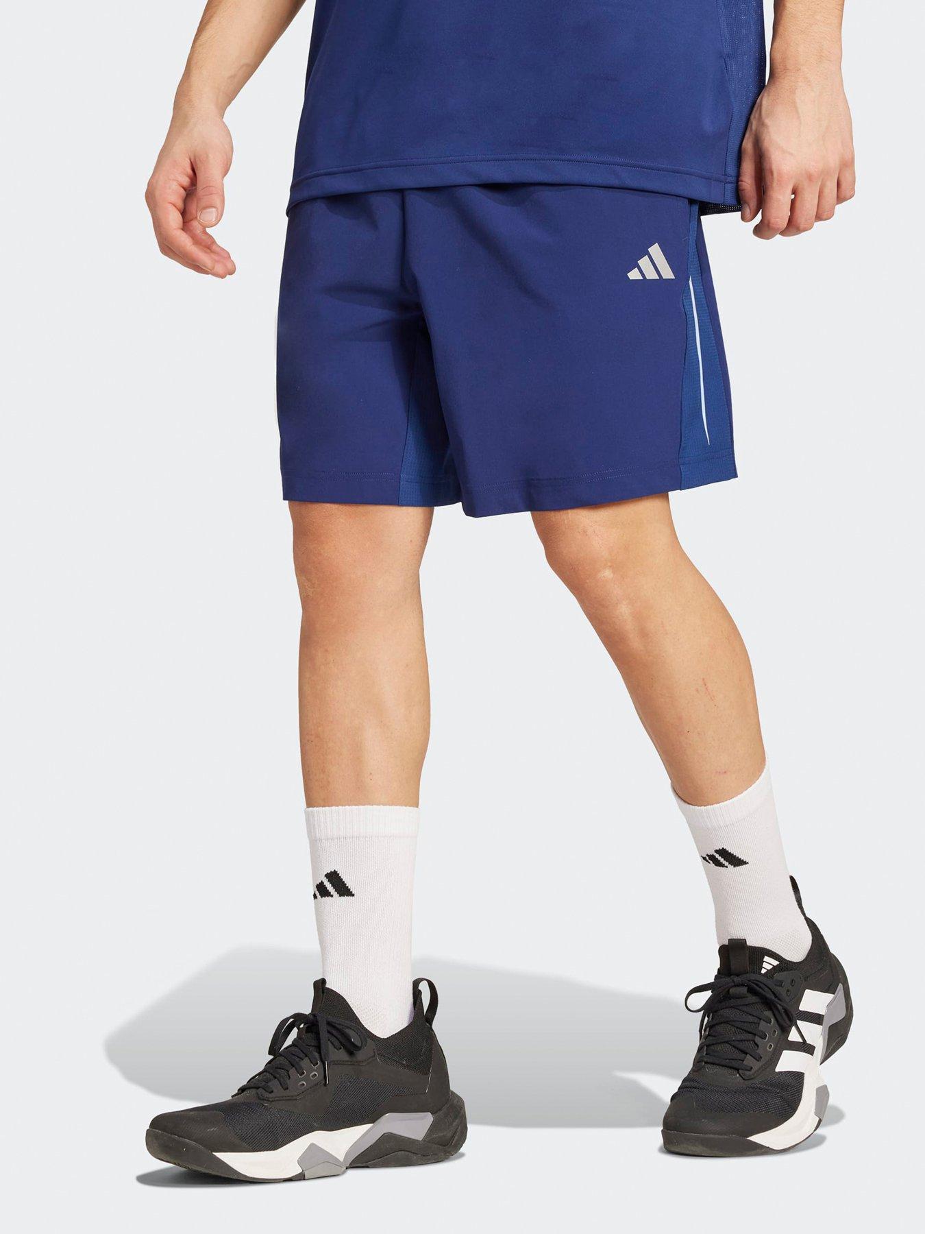 adidas Mens Training Tech 7Inch Shorts, Navy, Size S, Men