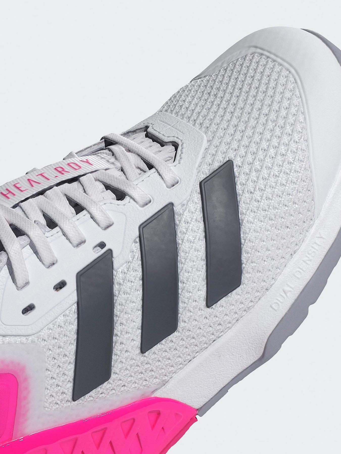 adidas Womens Training Dropset 3 Trainers - White / Pink | Very