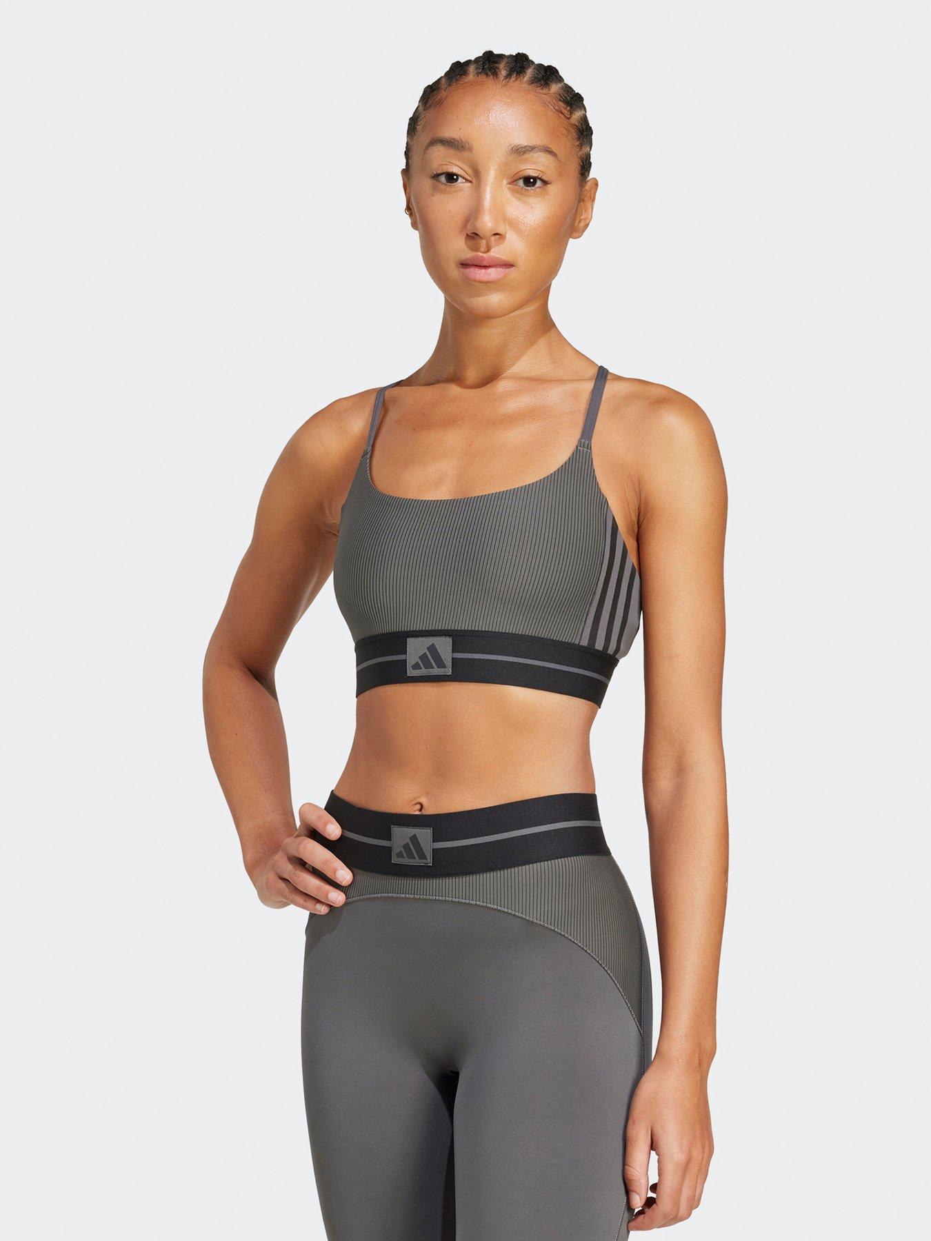 undefined Womens Training Hyperglam Ribbed Bralette - Grey