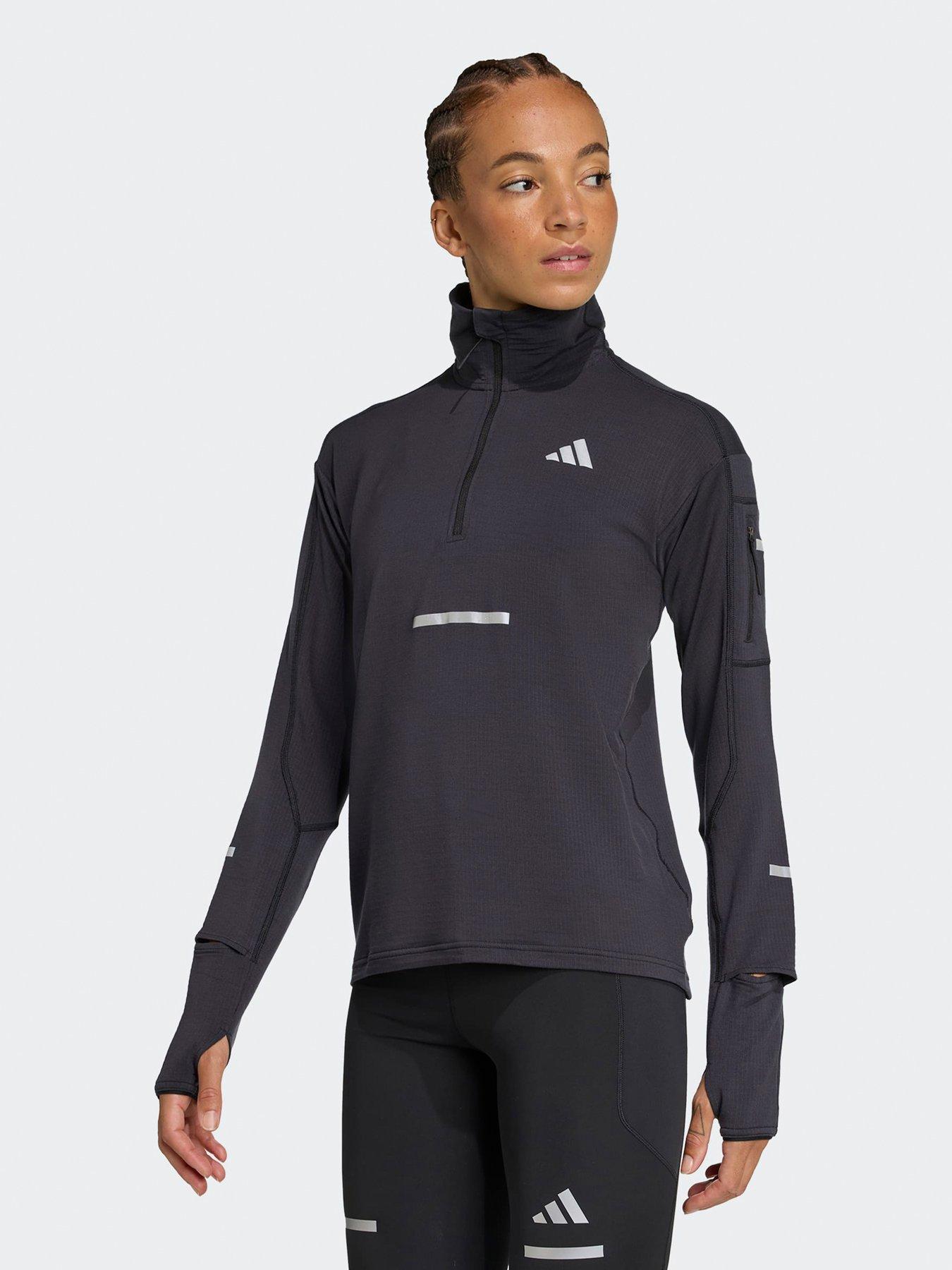adidas Womens Running Adi365 Winter 1/2 Zip Top - Black
