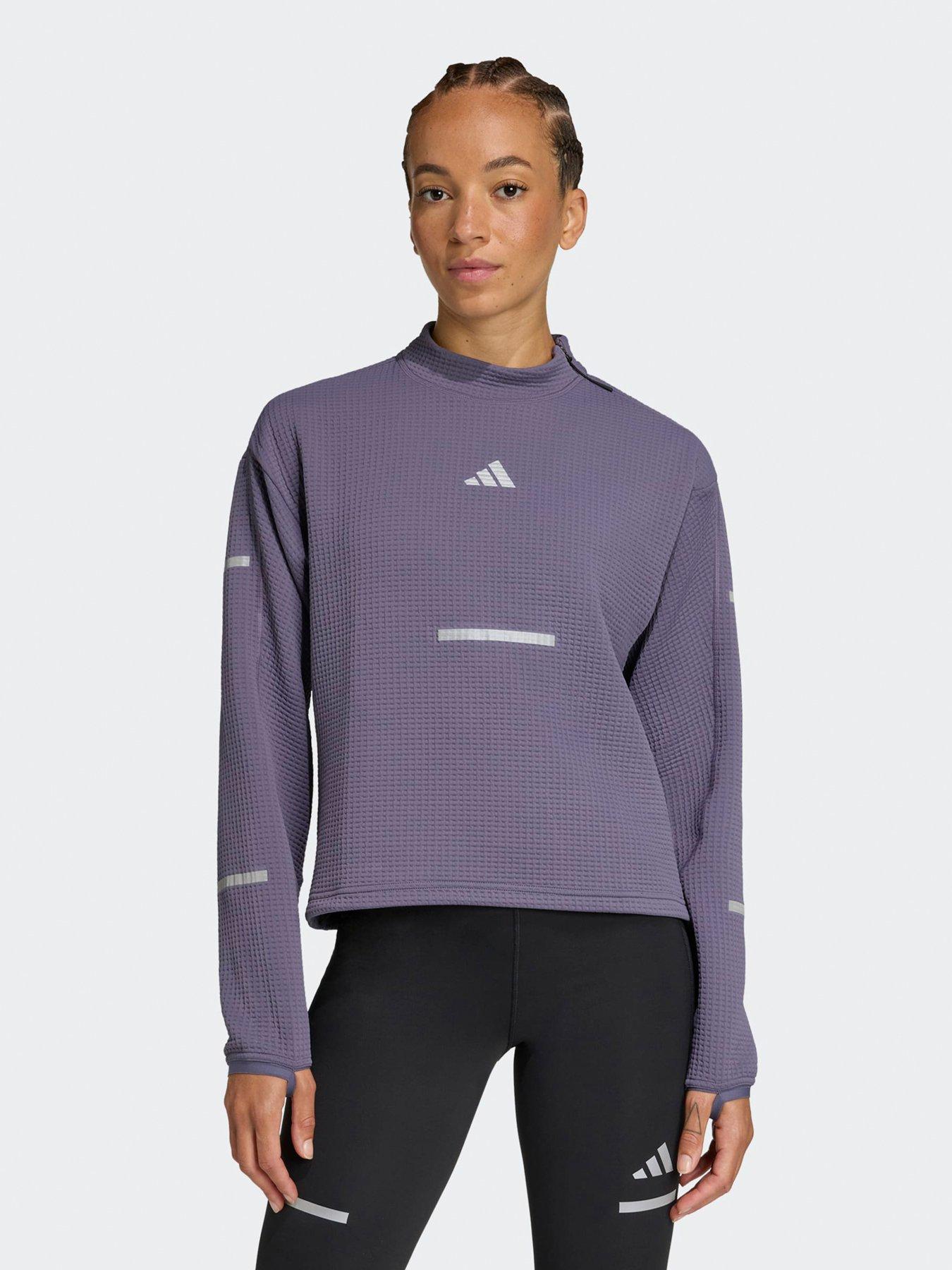 adidas Womens Running Adi365 Winter Crew Sweat, Preloved Violet, Size 2Xl, Women