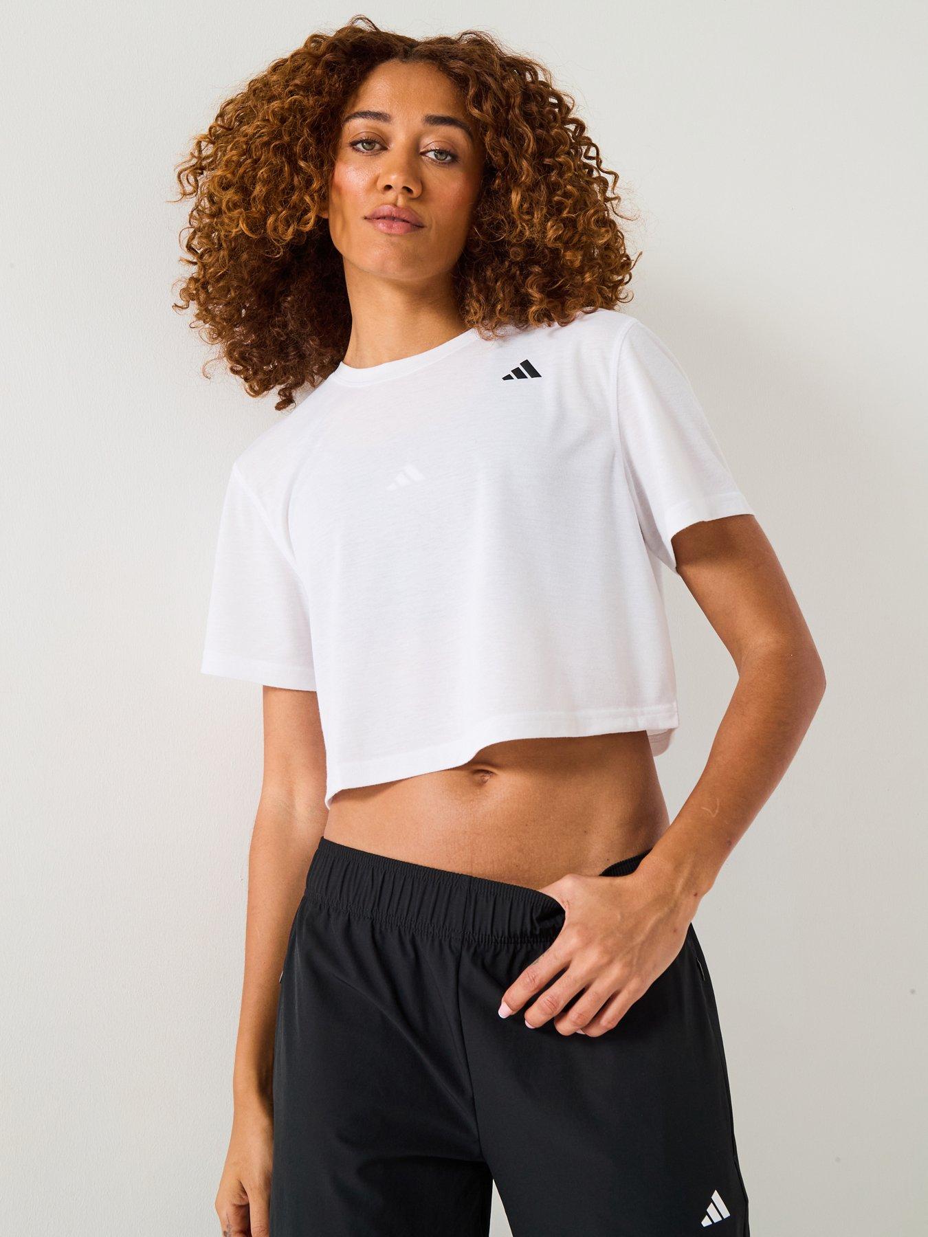 adidas: Womens Training Crop Tank - White