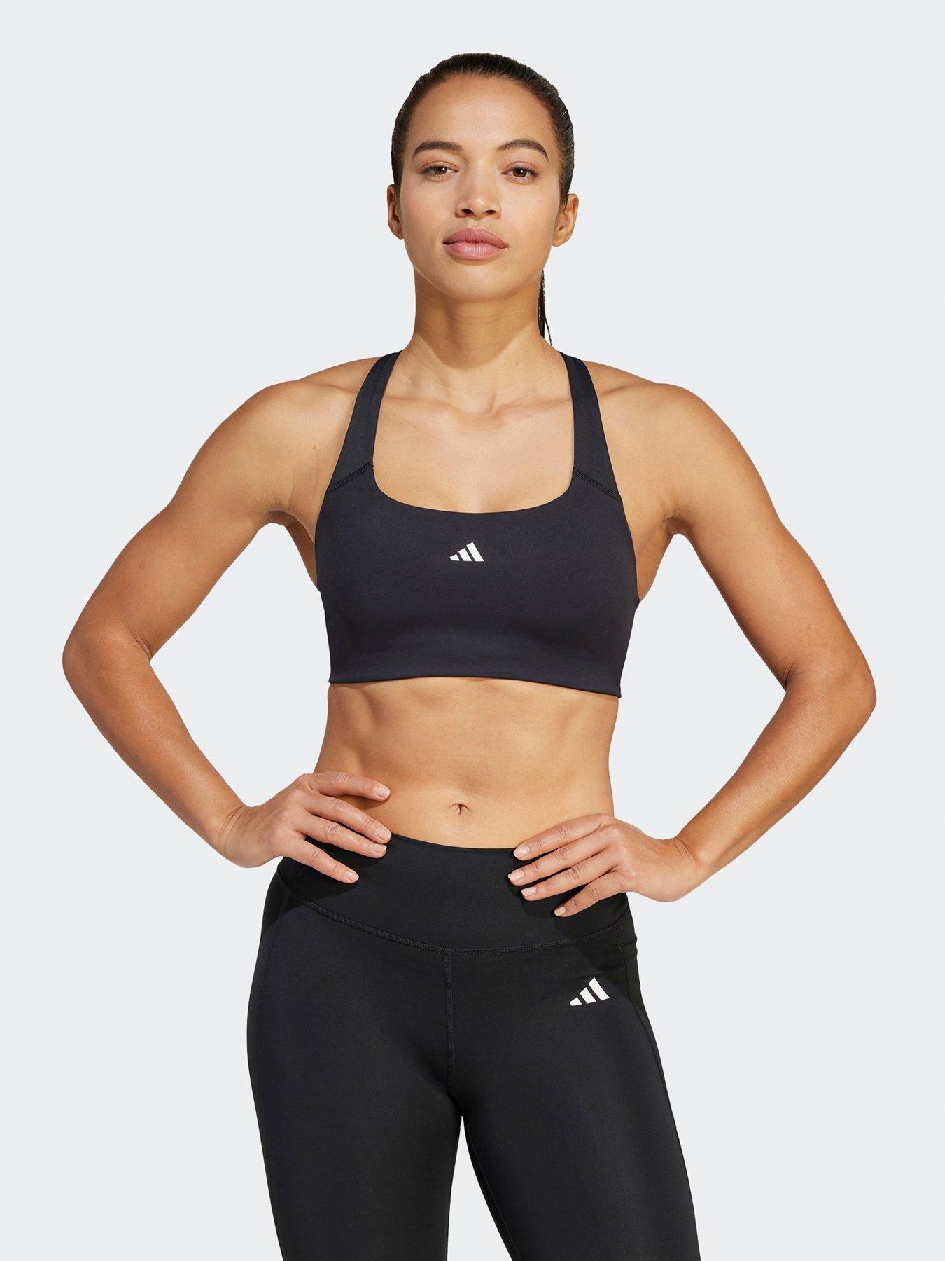 adidas Womens Training Mid Support Sports Bra - Black