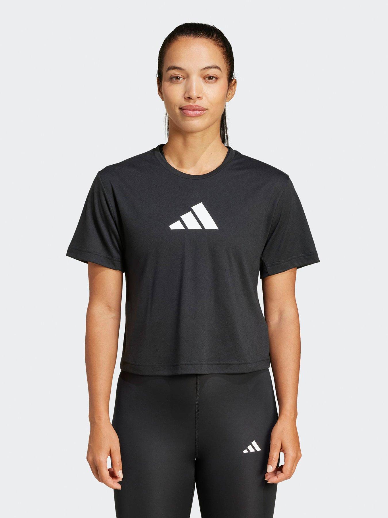 adidas Womens Training Essentials Logo T-Shirt - Black