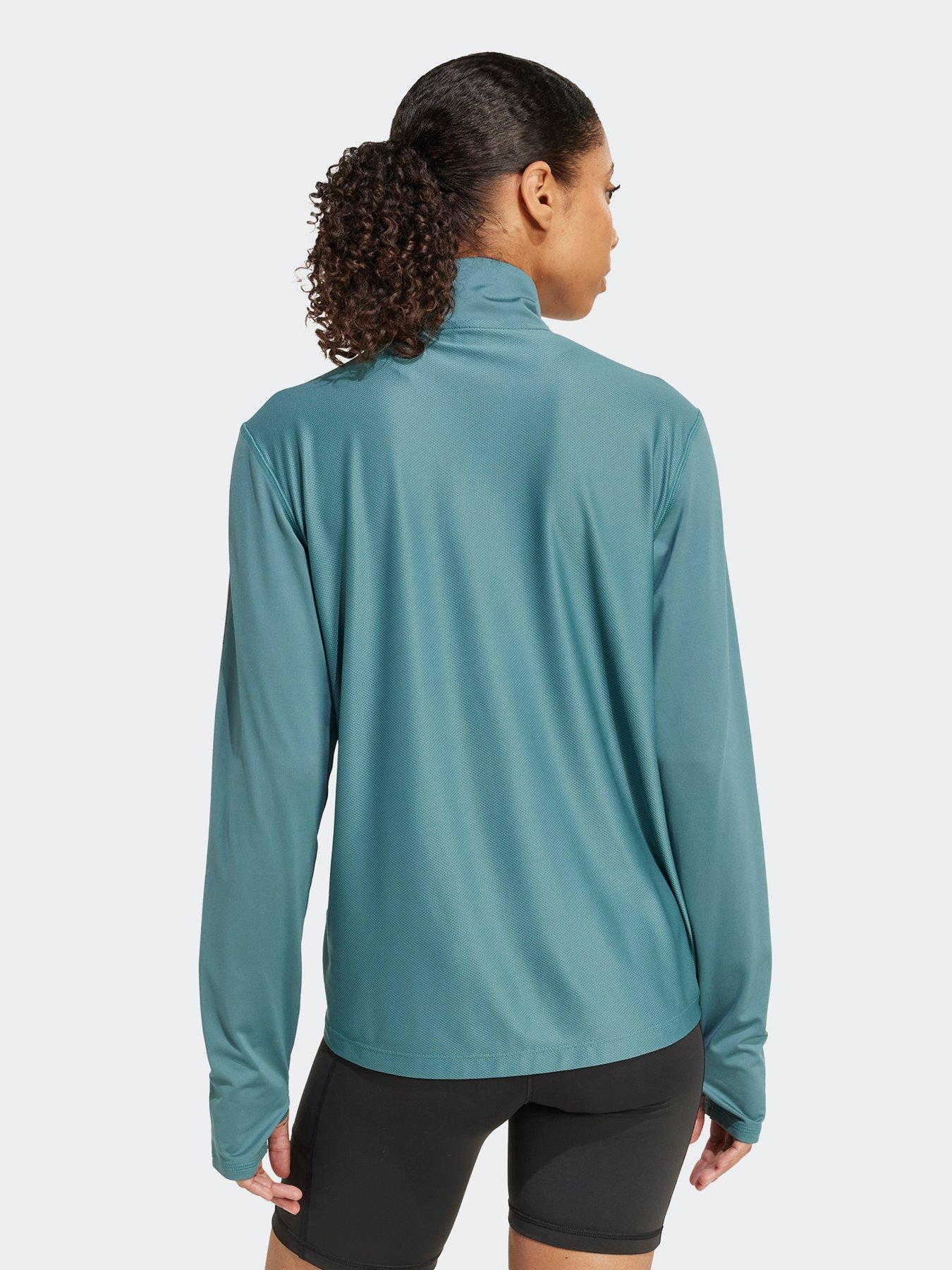 Image 2 of 5 of adidas Womens Running Own The Run 1/2 Zip Top - Green
