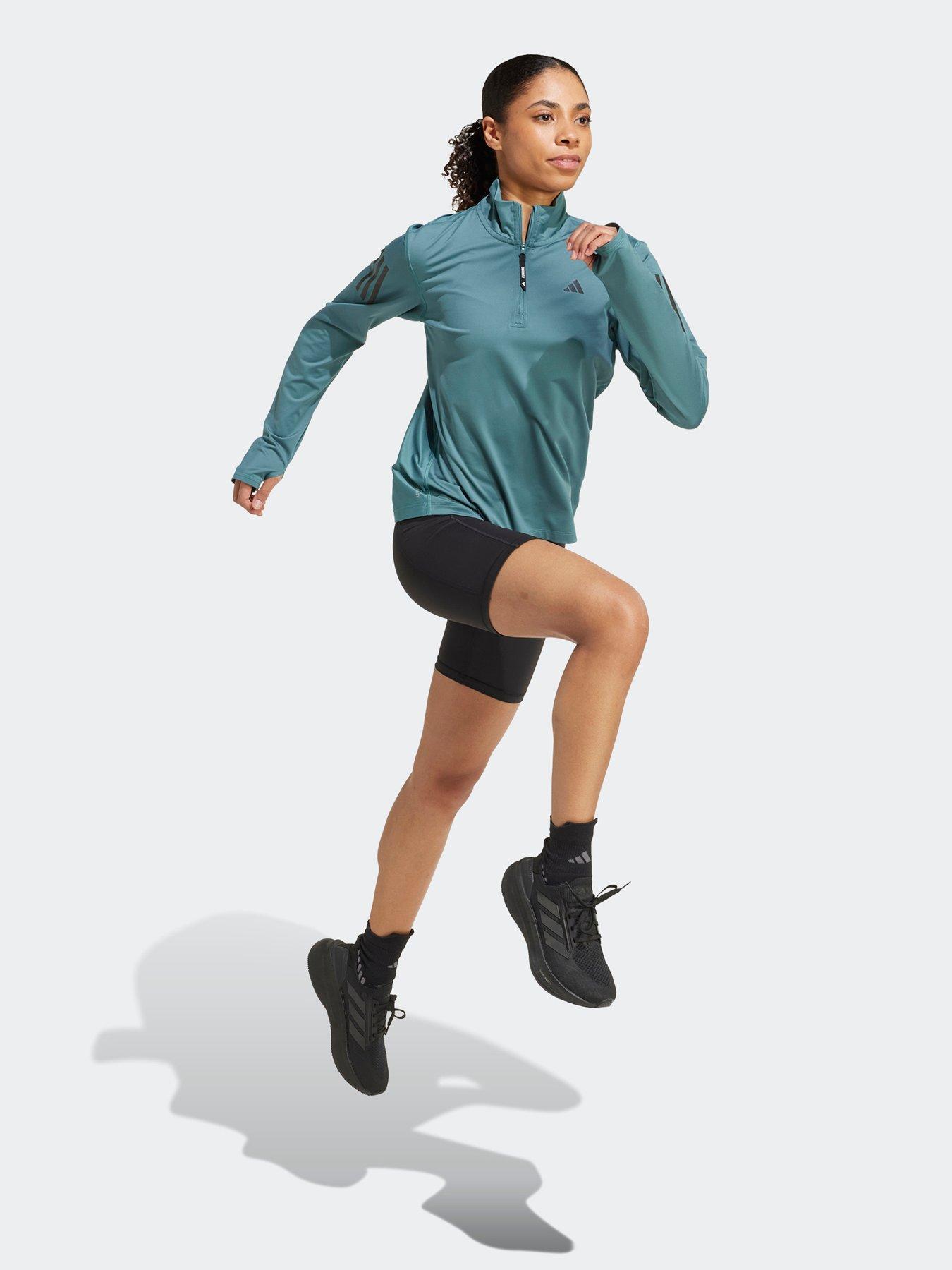 Image 3 of 5 of adidas Womens Running Own The Run 1/2 Zip Top - Green