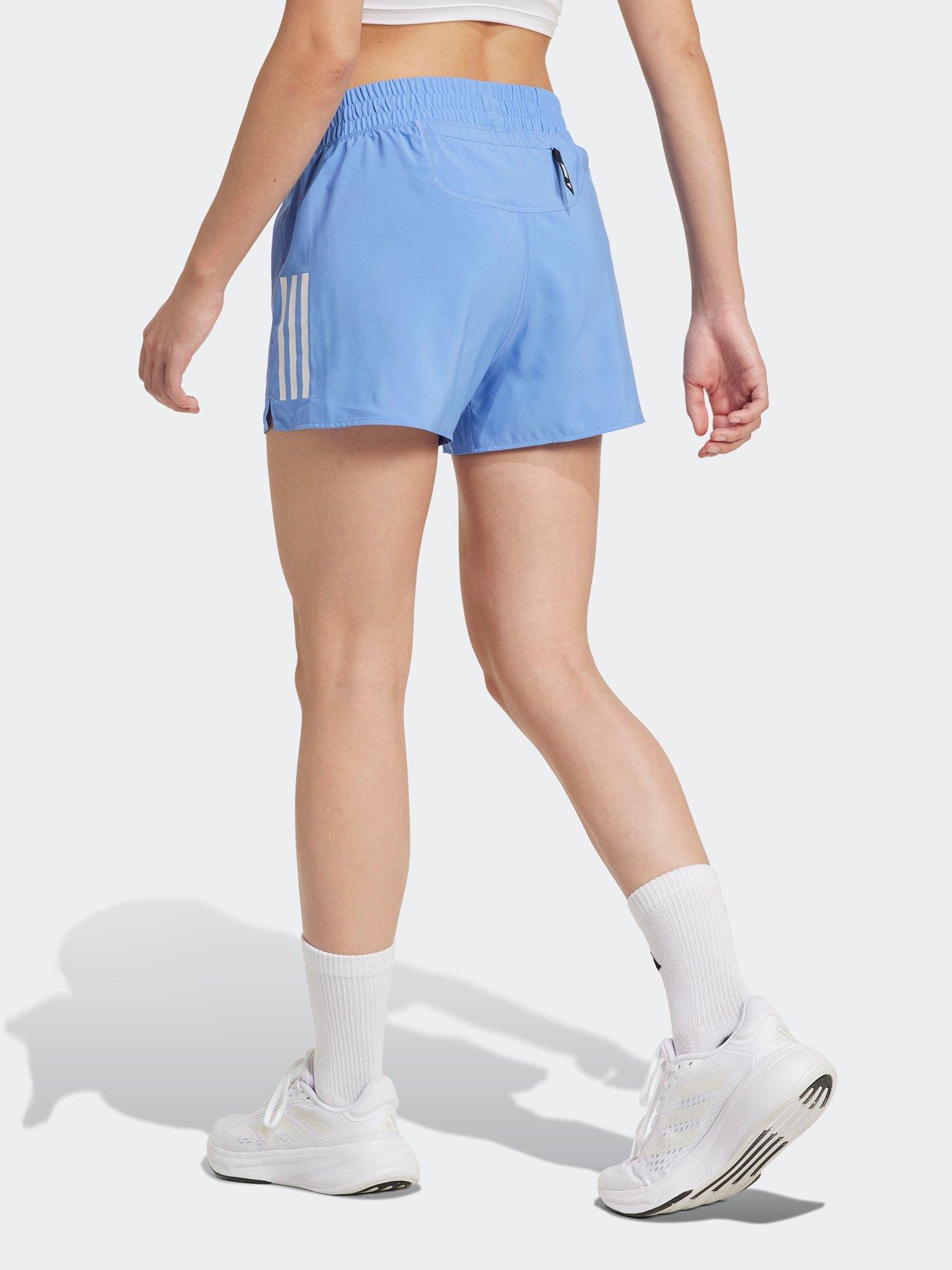 Image 2 of 5 of adidas Womens Running Own The Run 4Inch Shorts - Blue