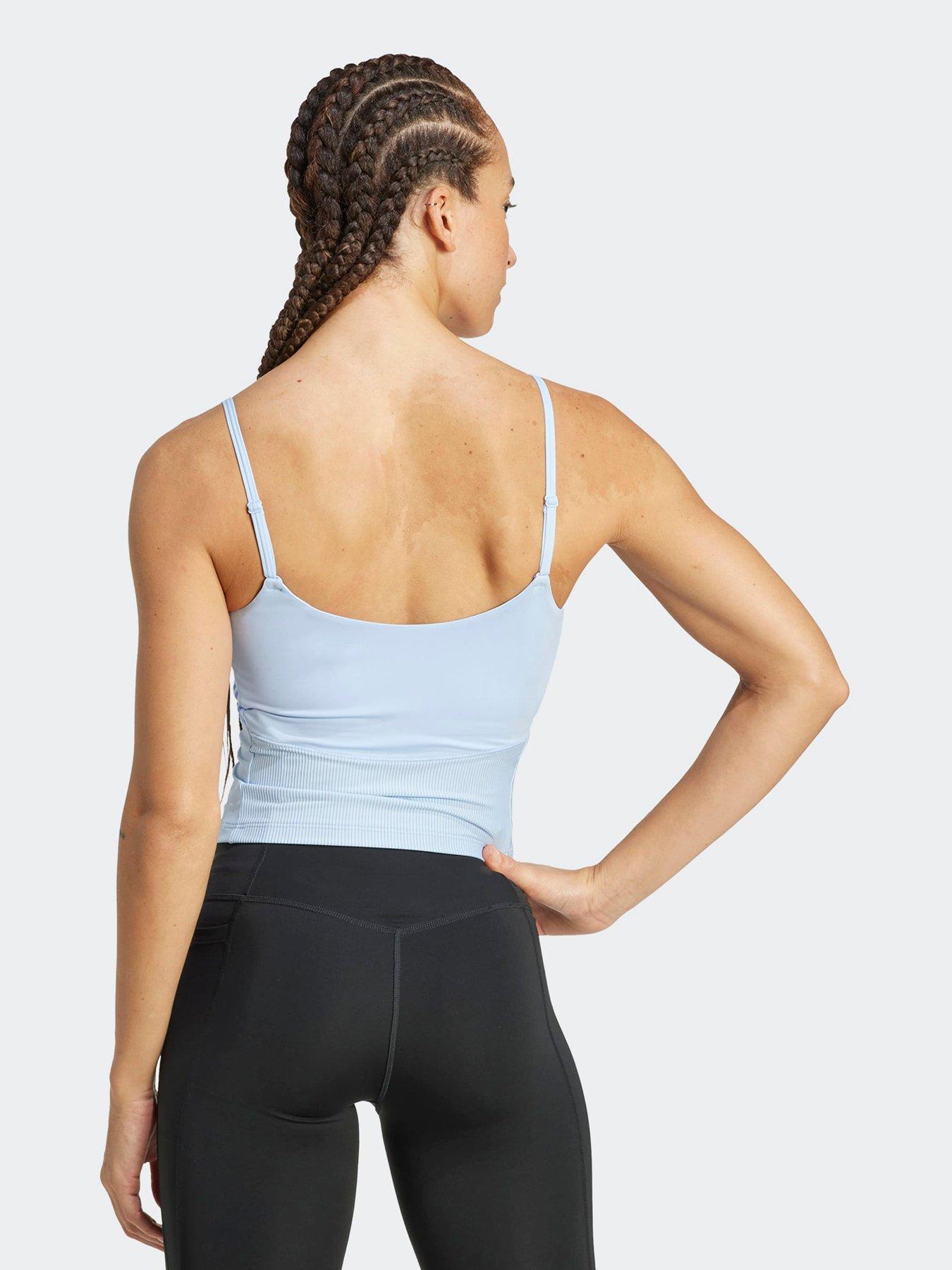 Image 2 of 5 of adidas Womens Training Hyperglam Rib Tank - Blue
