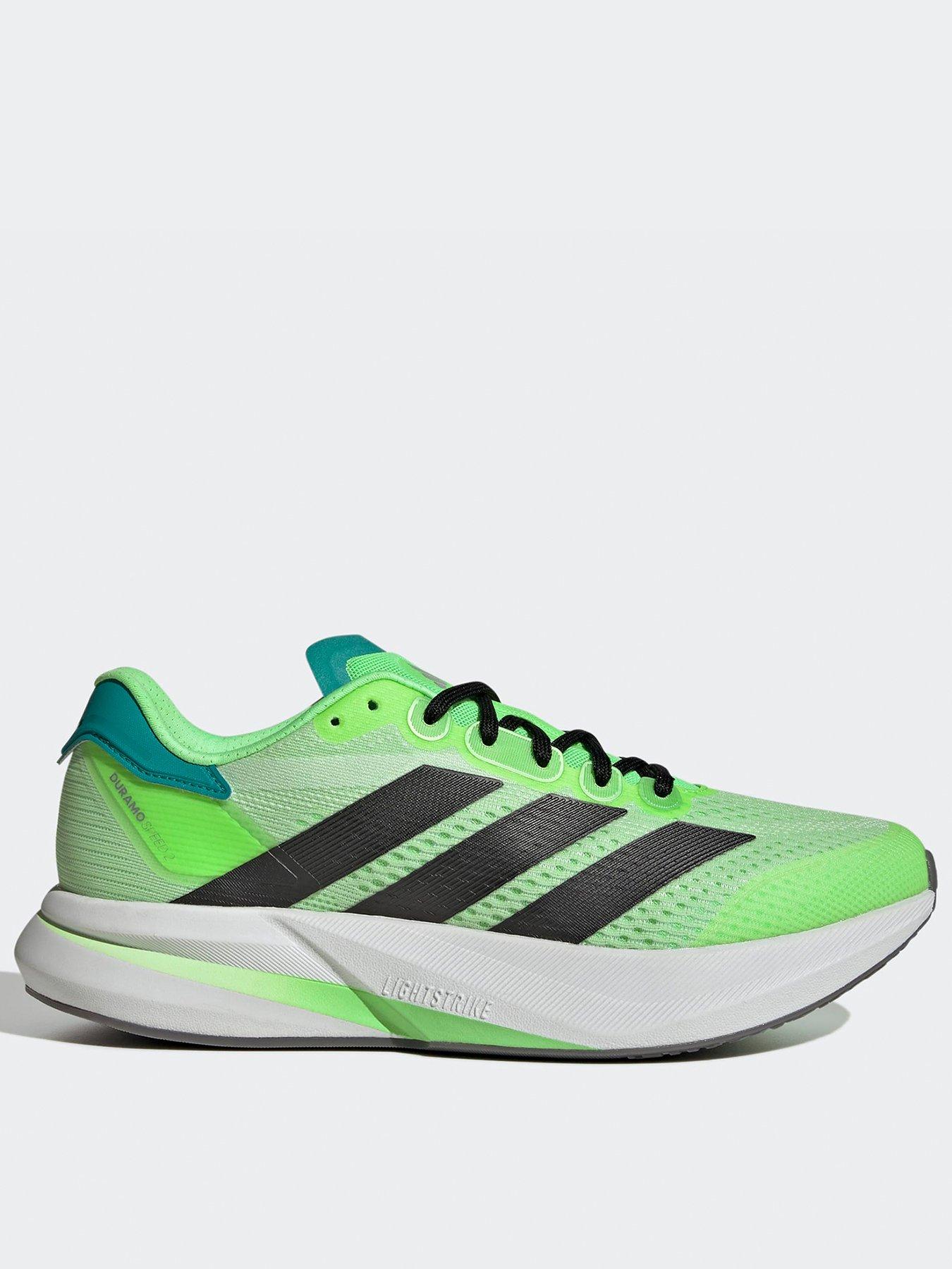 adidas Mens Running Duramo Speed Trainers Green Very