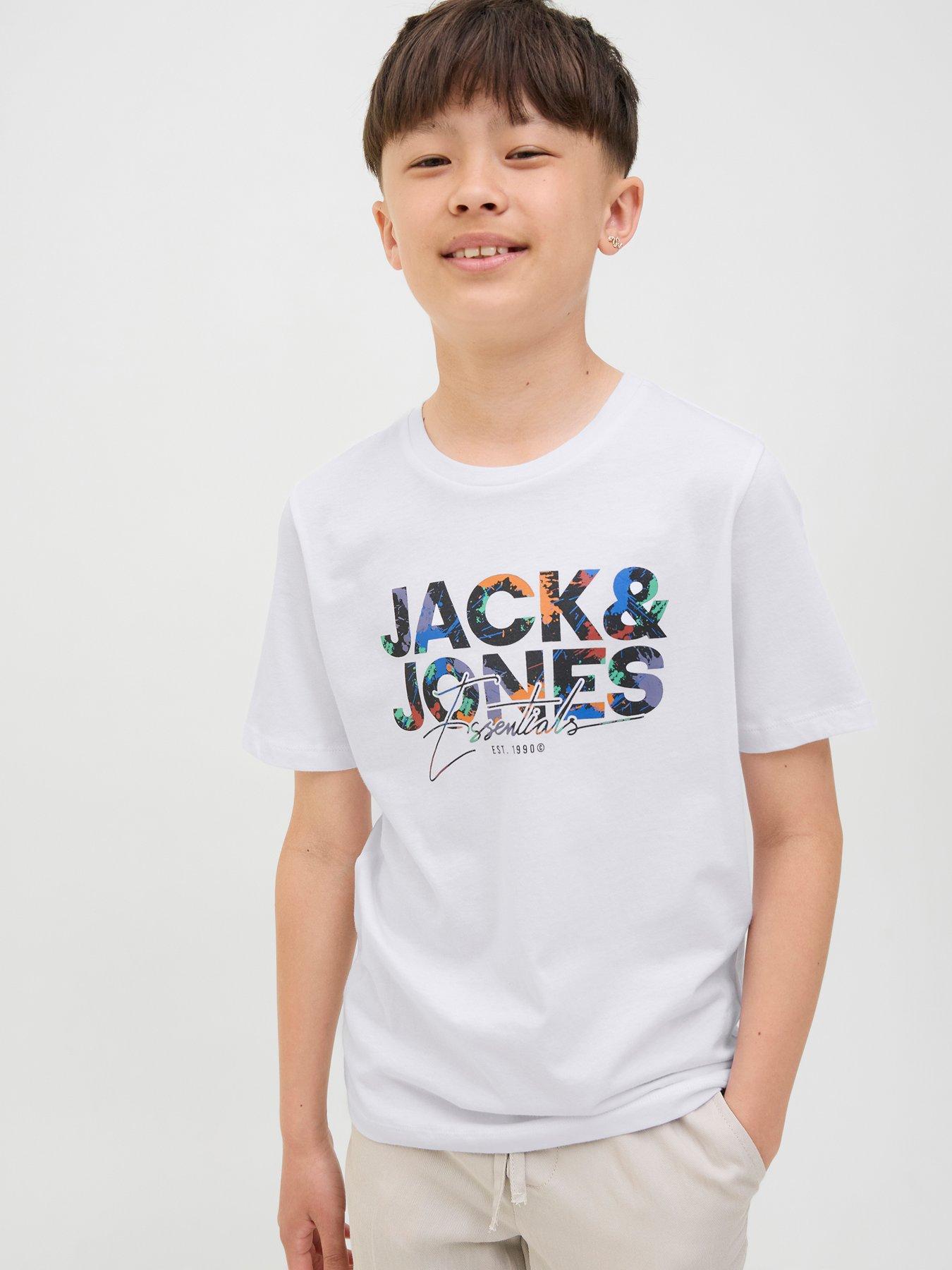Jack & Jones Junior Boys Short Sleeve T-Shirt - White