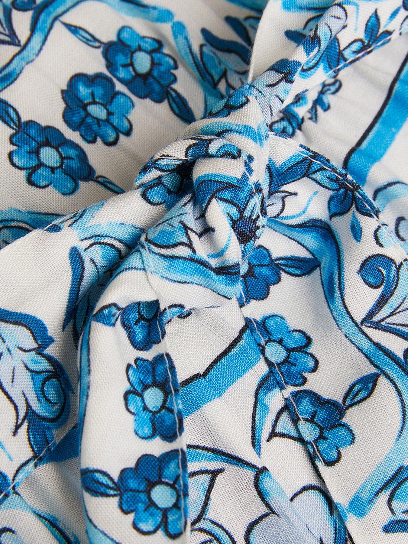 Image 4 of 4 of Monsoon Girls Calista Print Playsuit - Blue