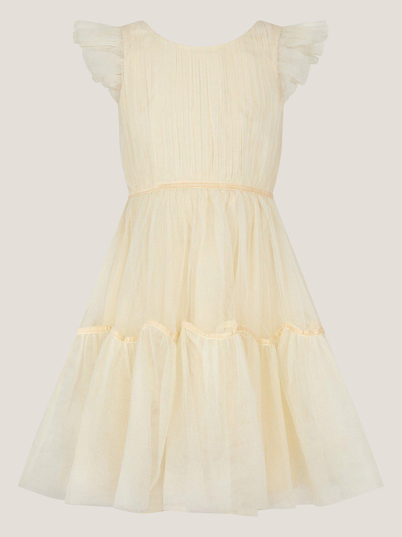 undefined Girls Charlize Tulle Dress - Champagne