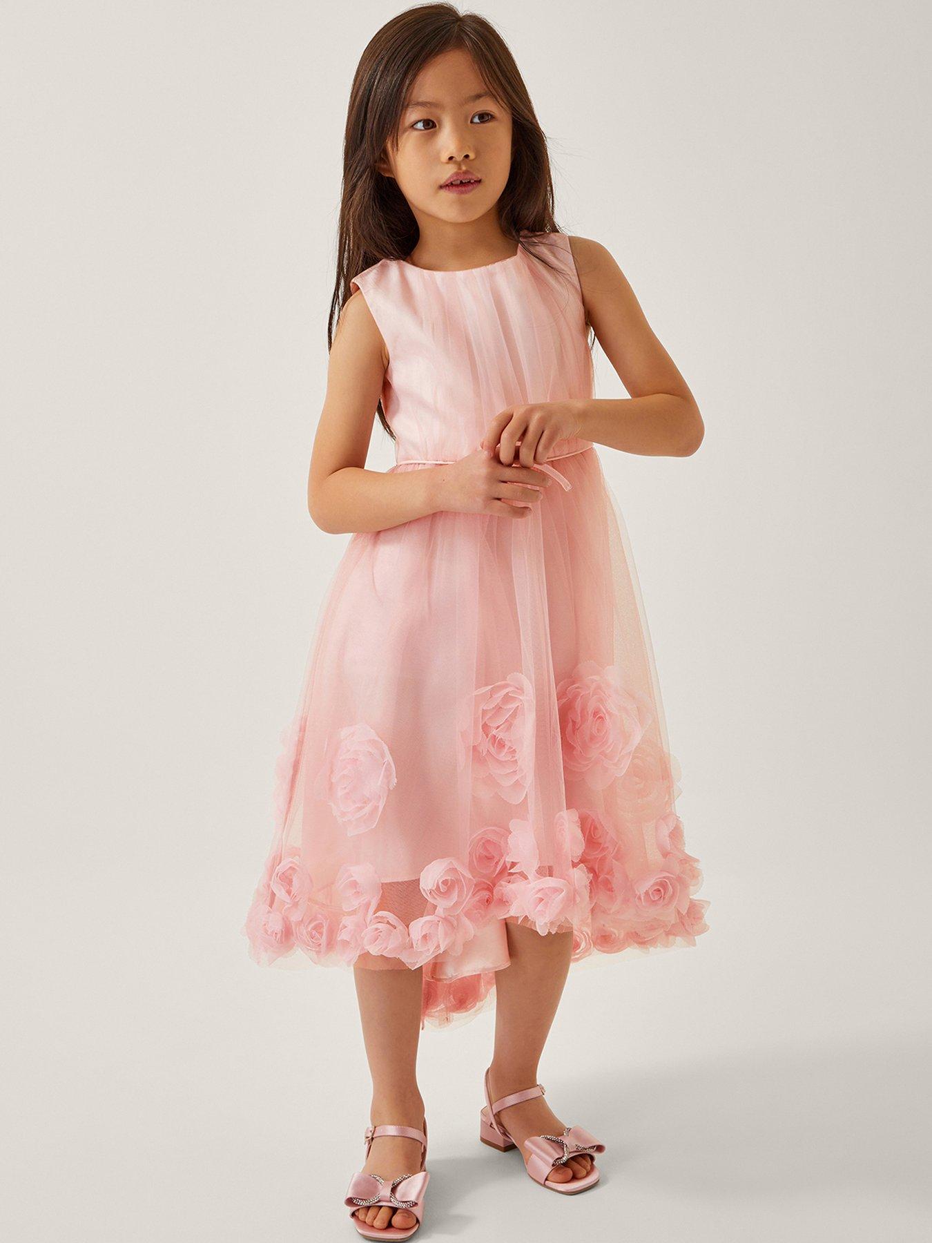 undefined Girls Josie 3d Rosette Dress - Pink