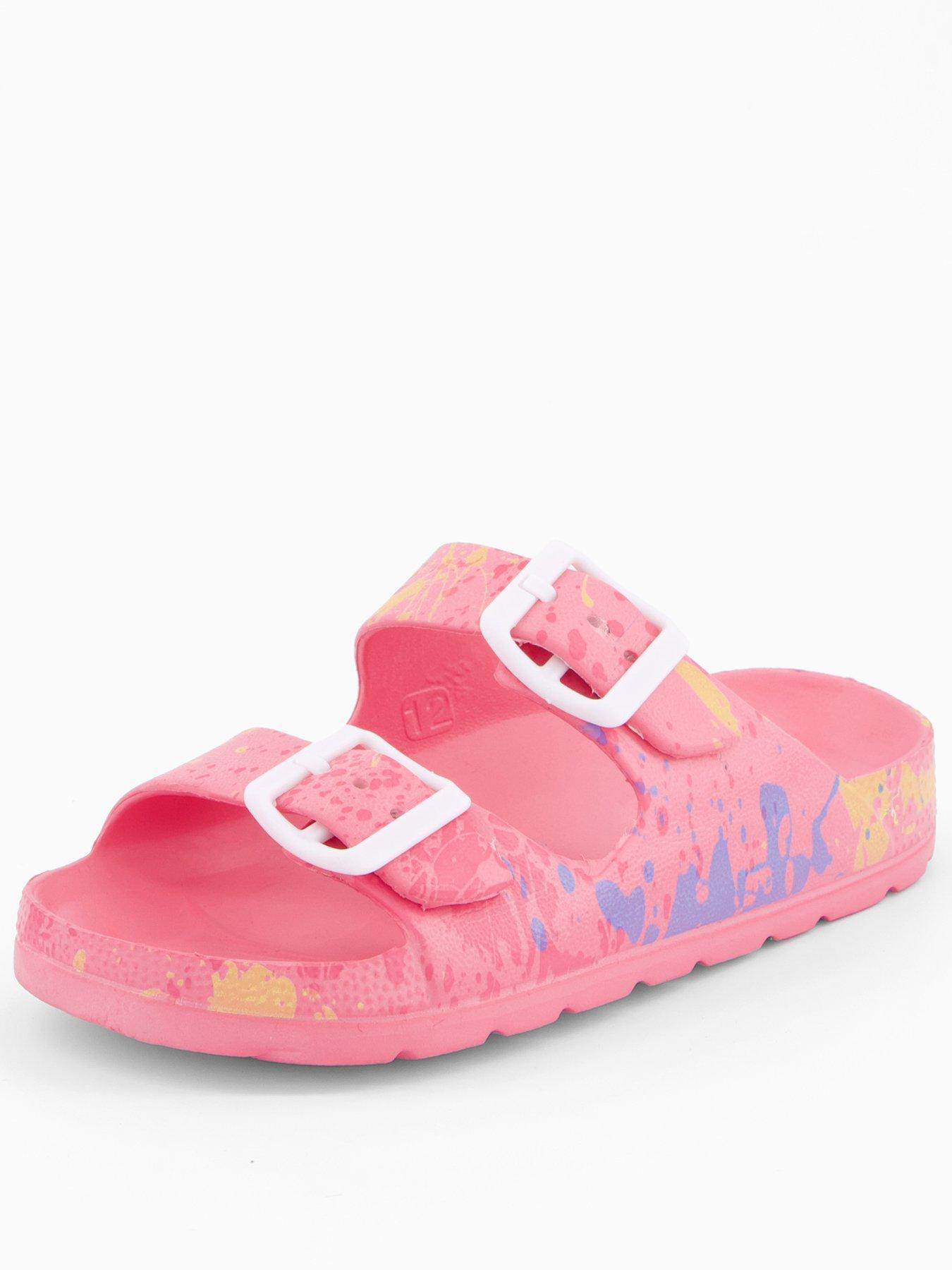 undefined Multi Two Strap Sandals - Pink