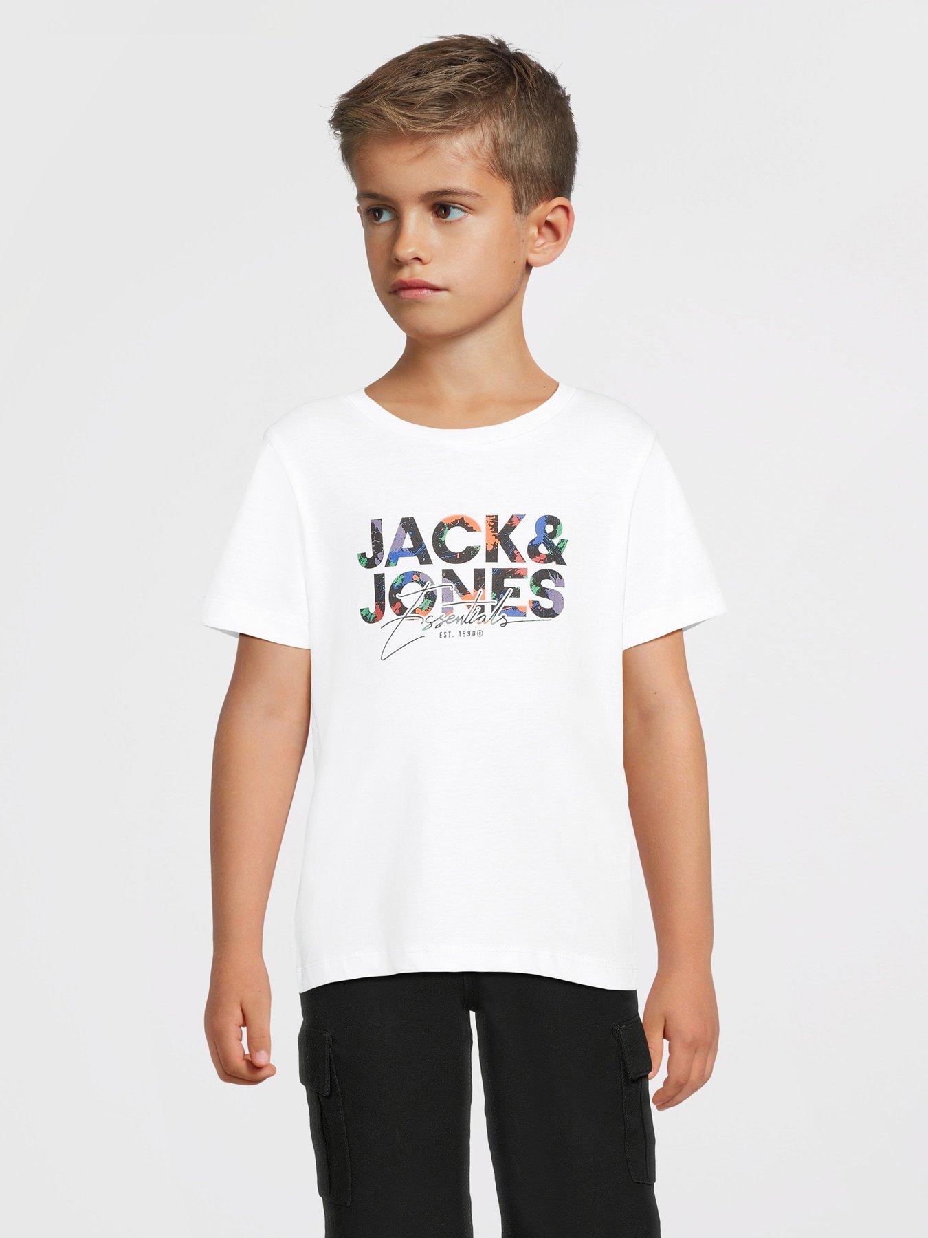 Jack & Jones Mini Younger Boys Short Sleeve T-Shirt - White