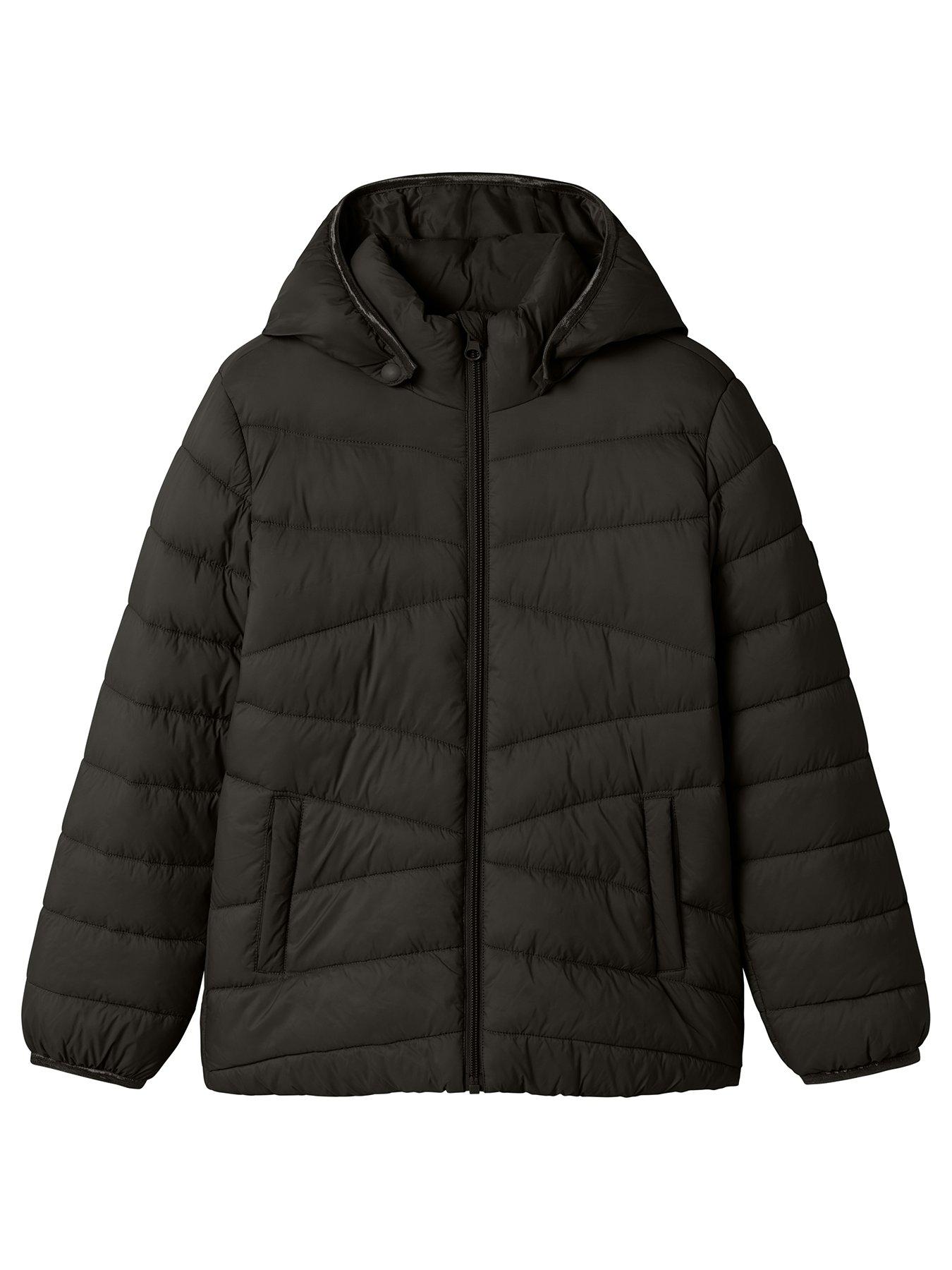 Name It Girls Marble Padded Jacket - Black