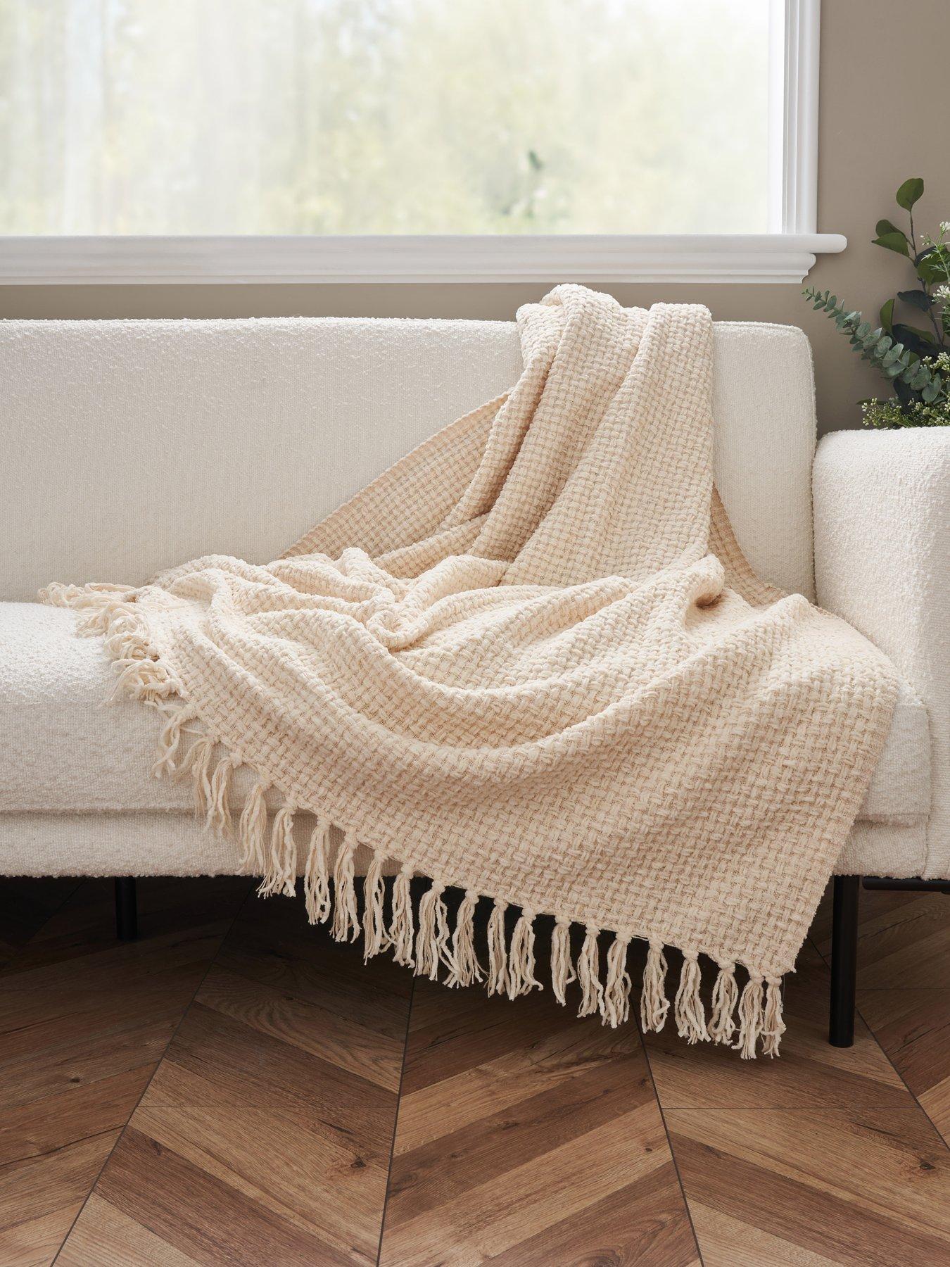 undefined Cross Weave Chenille Throw