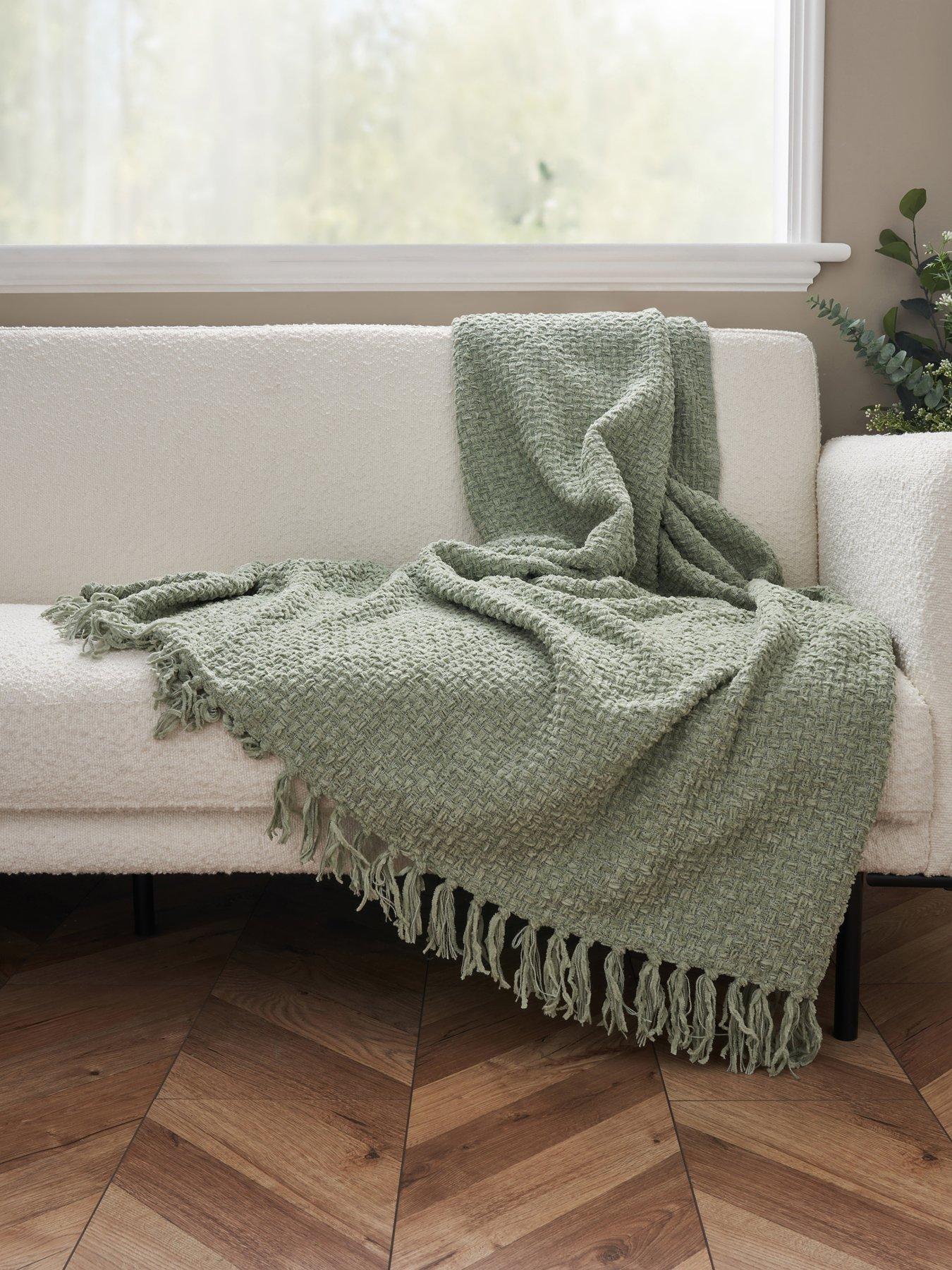 very-home-cross-weave-chenille-throw
