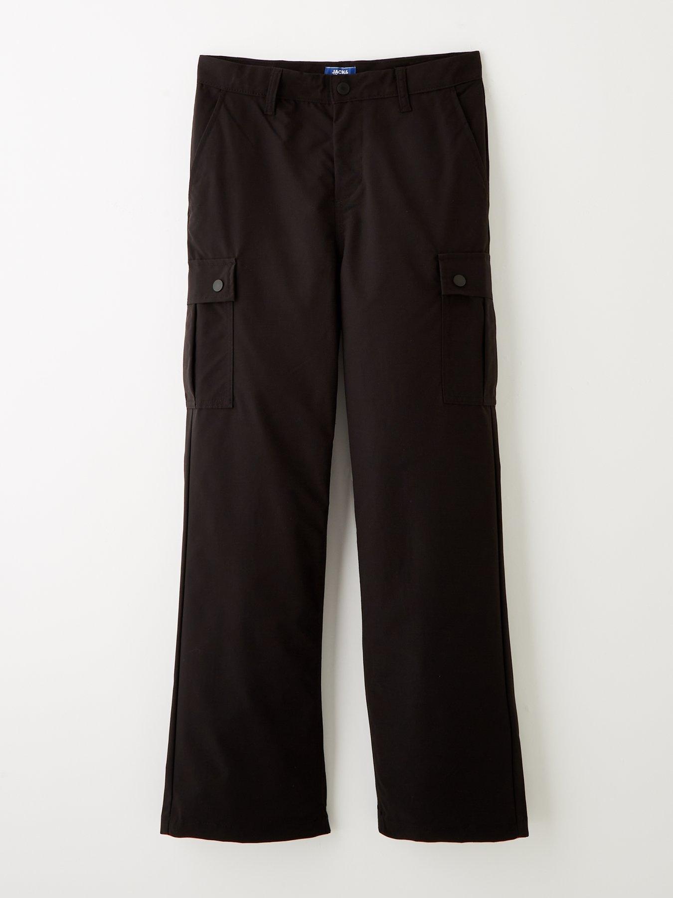 Jack & Jones Junior Boys Karl Kurtis Snap Tech Cargo Trousers - Black