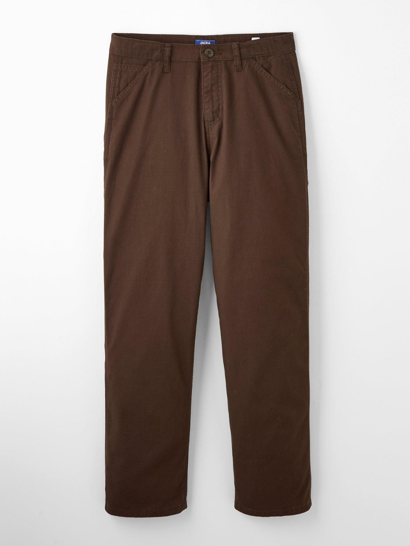 Image 2 of 7 of Jack & Jones Junior Boys Alex Andre Carpenter Trousers - Brown