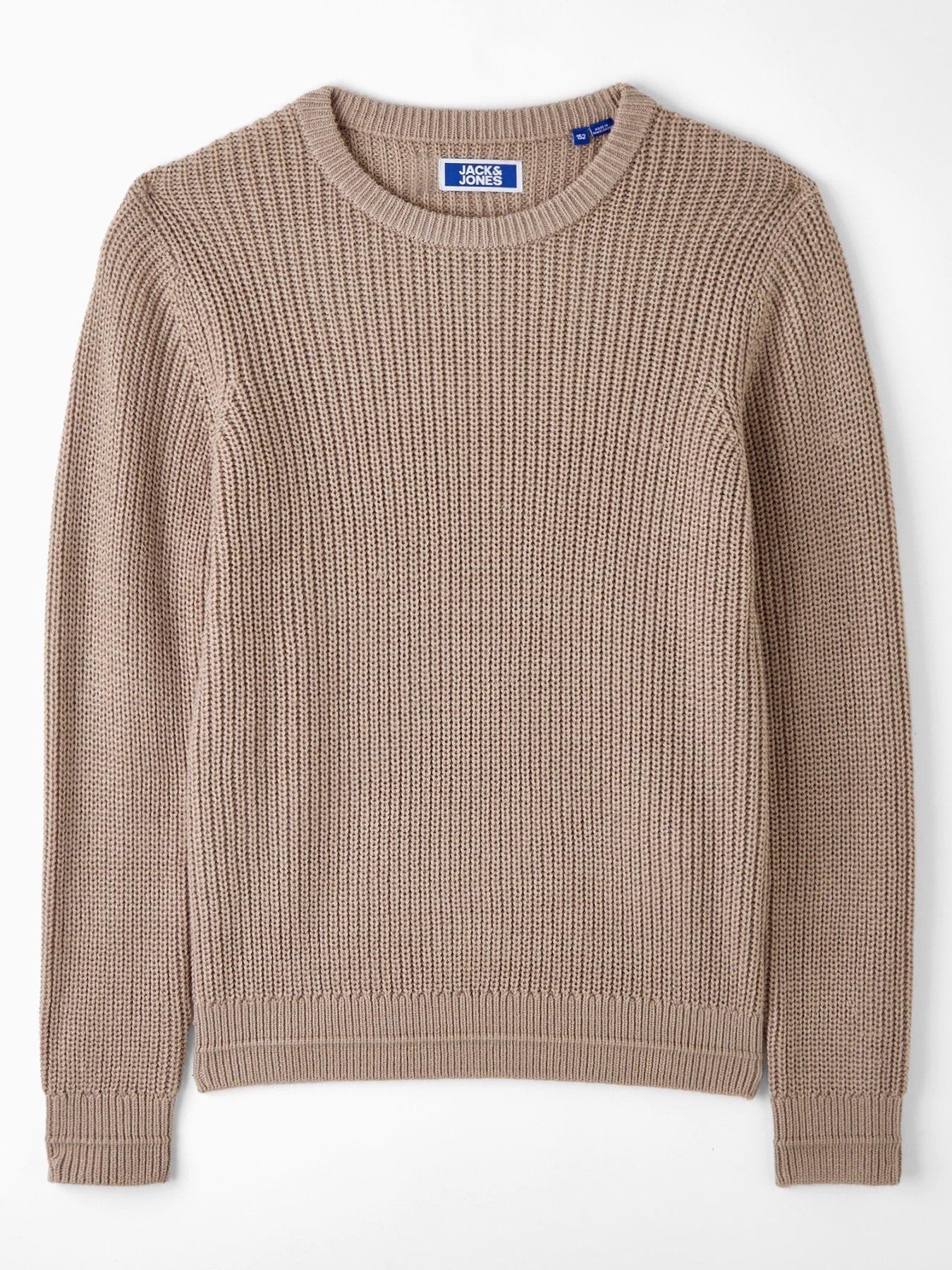 Jack & Jones Junior Boys Kaito Knitted Jumper - Beige