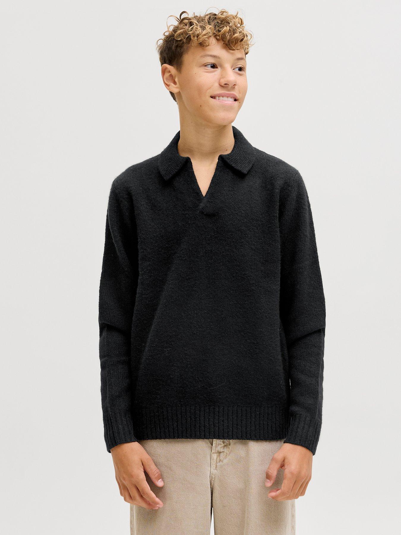 Jack & Jones Junior Boys Soho Ollie Knitted Jumper - Black
