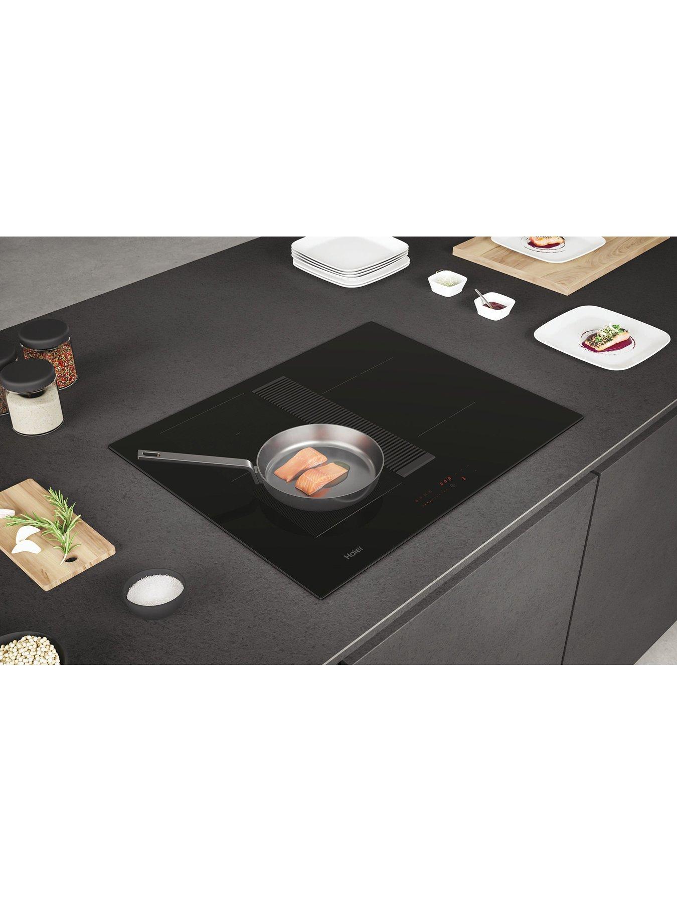 Haier I Dual Series 6 HAIH6IESCF Induction Hob with Extractor, Black | Very
