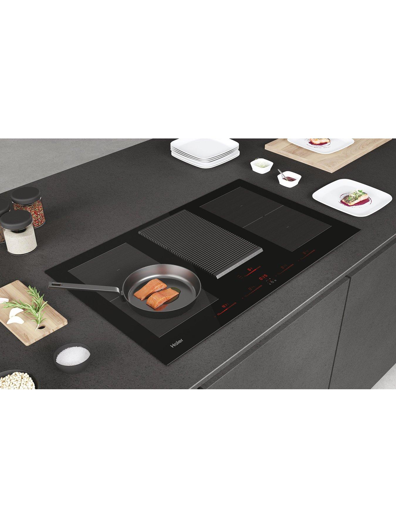 Image 2 of 7 of Haier I-Dual Series 6 HAIH8IFMCF Induction Hob with Extractor, Black