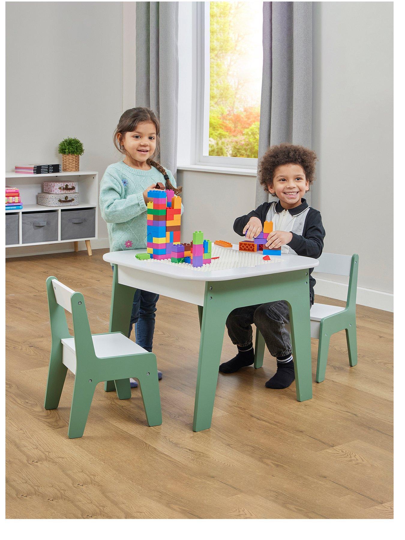 undefined Kids 4-in-1 Play Table and Two Chairs Set