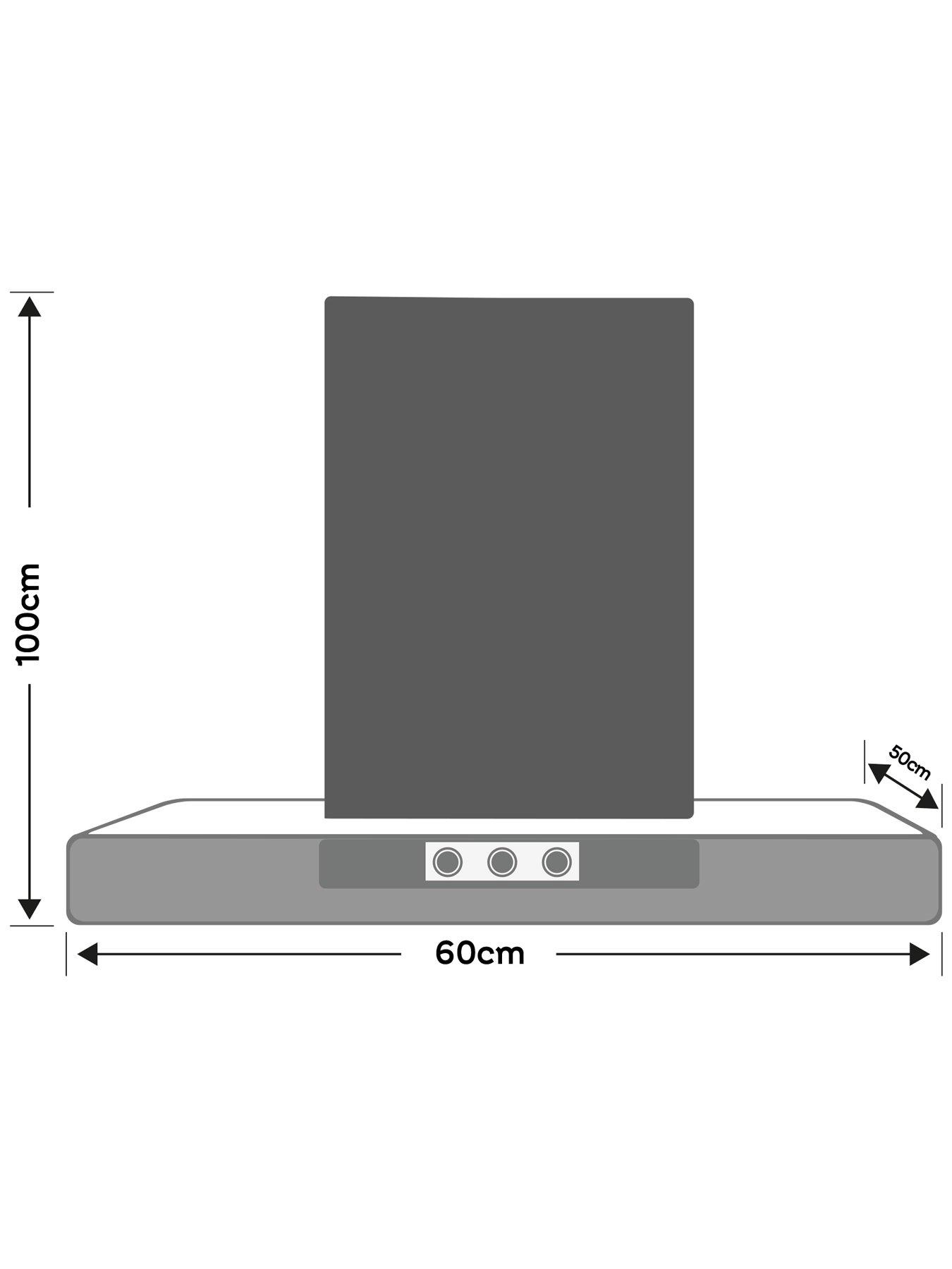 Image 7 of 7 of Haier I-Clean Series 4 HATS6CBS4B 60cm Chimney Cooker Hood, Black