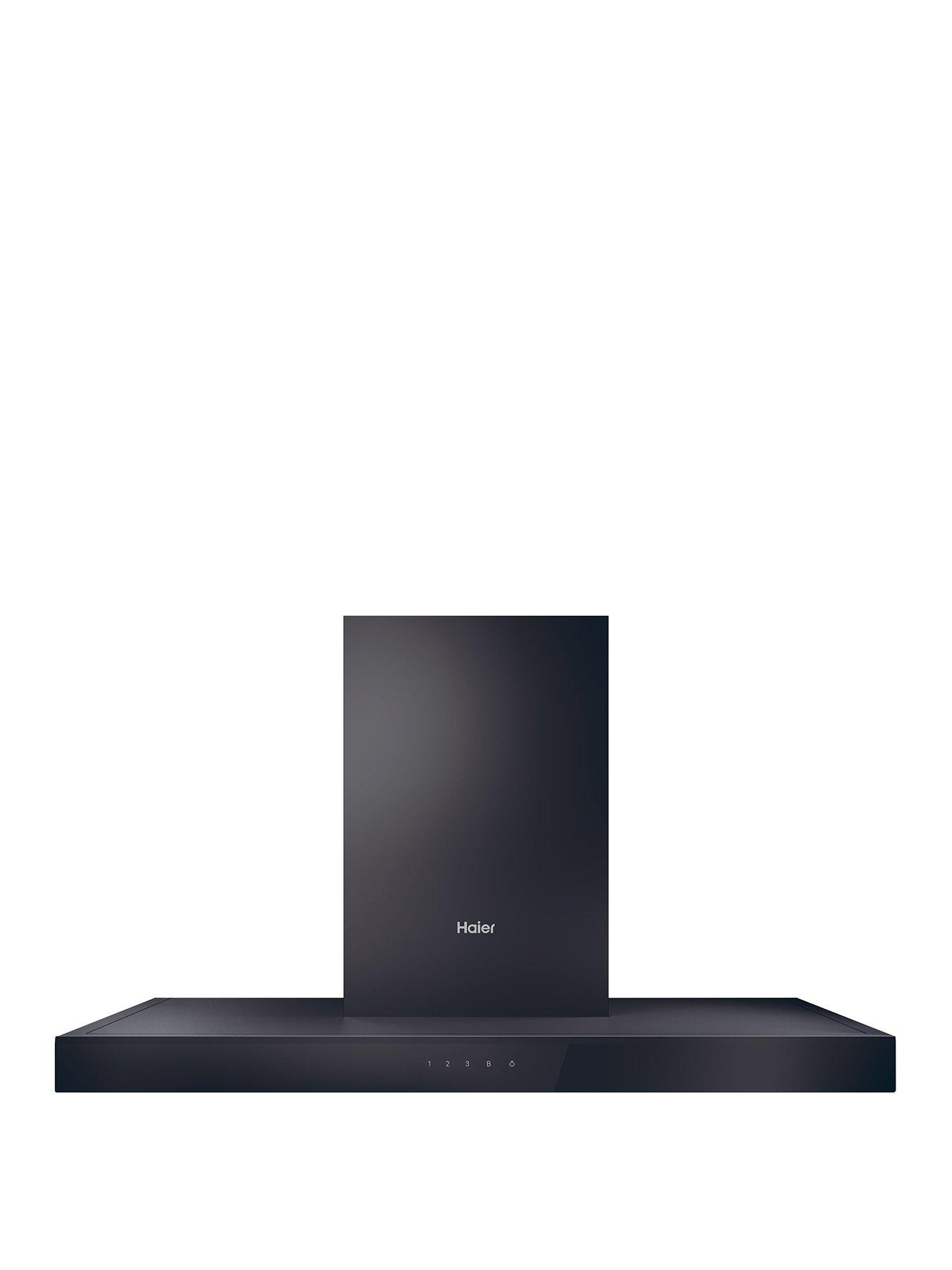 Haier I-Clean Series 4 HATS9CBS4B 90cm Chimney Cooker Hood, Black