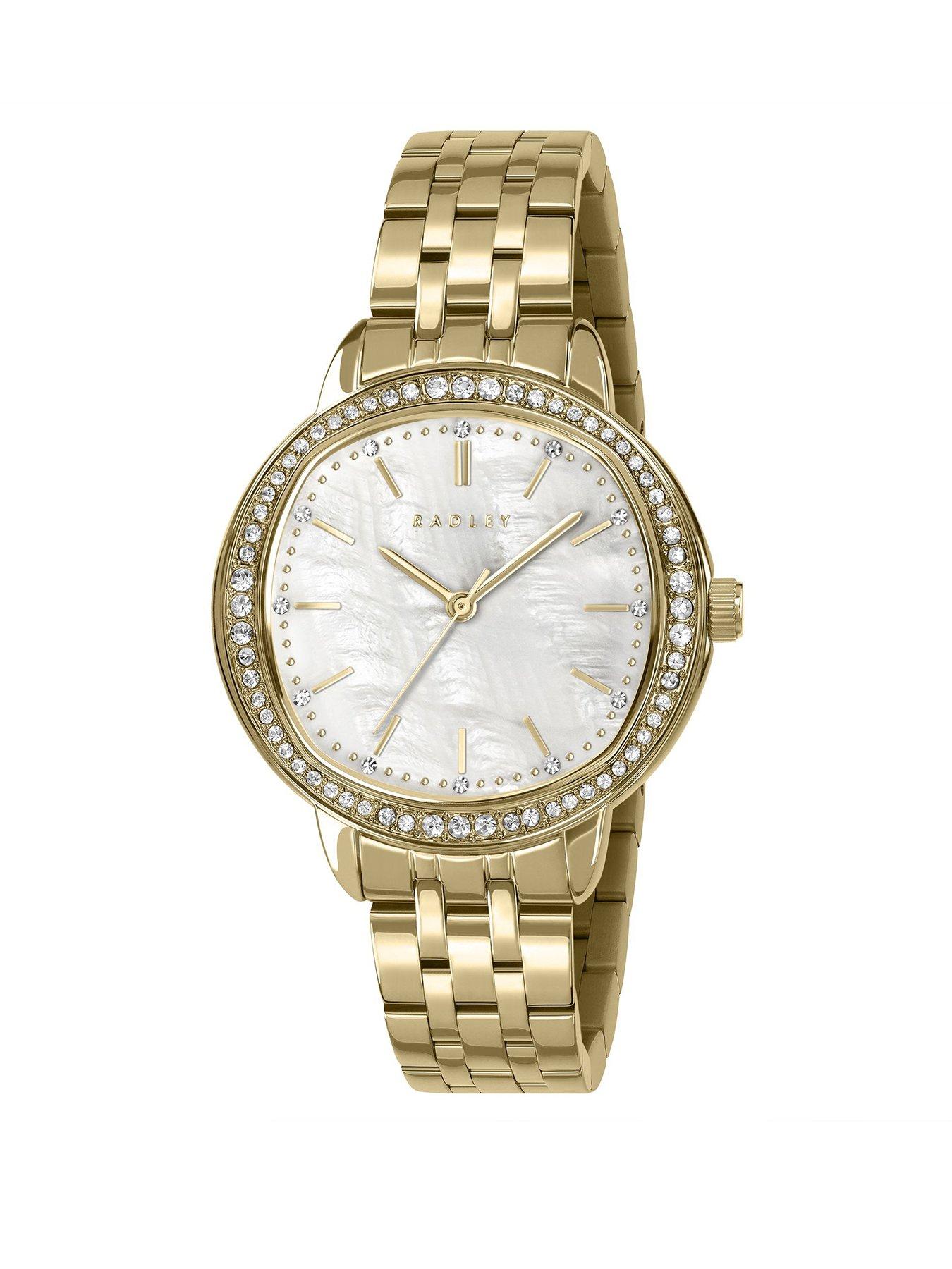 undefined Gold Plated 36mm MOP Stone Set SS Bracelet