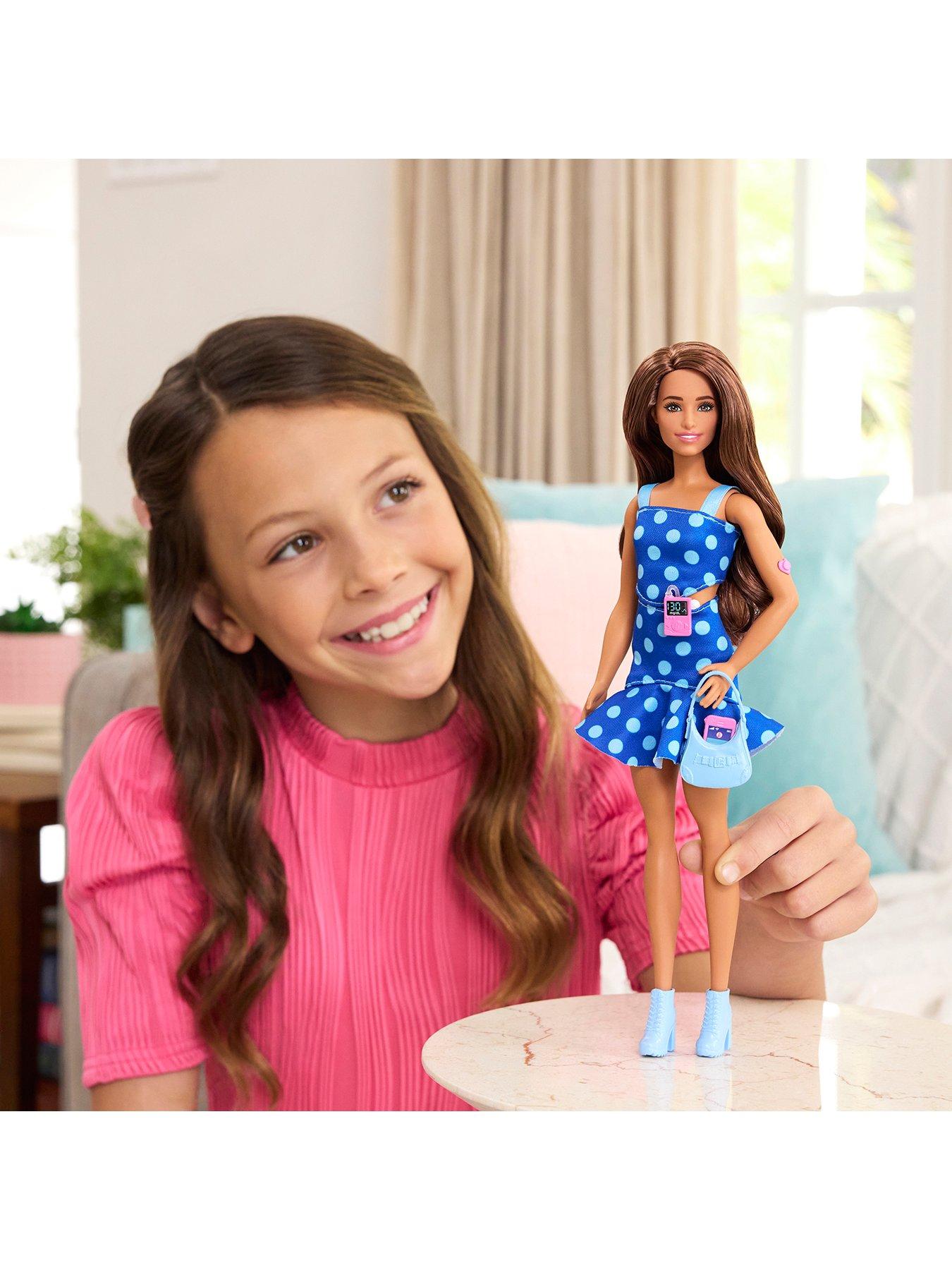 Image 3 of 7 of Barbie Fashionistas Doll With Type 1 Diabetes in Polka Dot Outfit