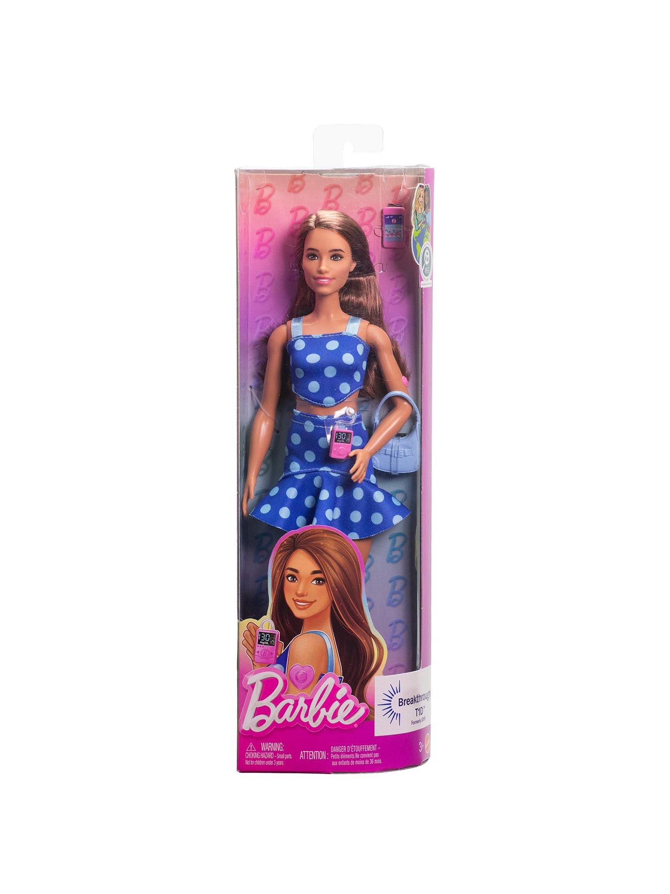 Image 7 of 7 of Barbie Fashionistas Doll With Type 1 Diabetes in Polka Dot Outfit