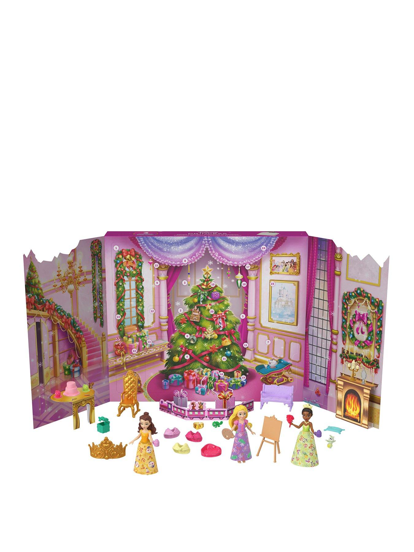 undefined Disney Princess Advent Calendar with 24 Days of Gifts, Including 3 Small Dolls, 3 Friends  &  22 Accy