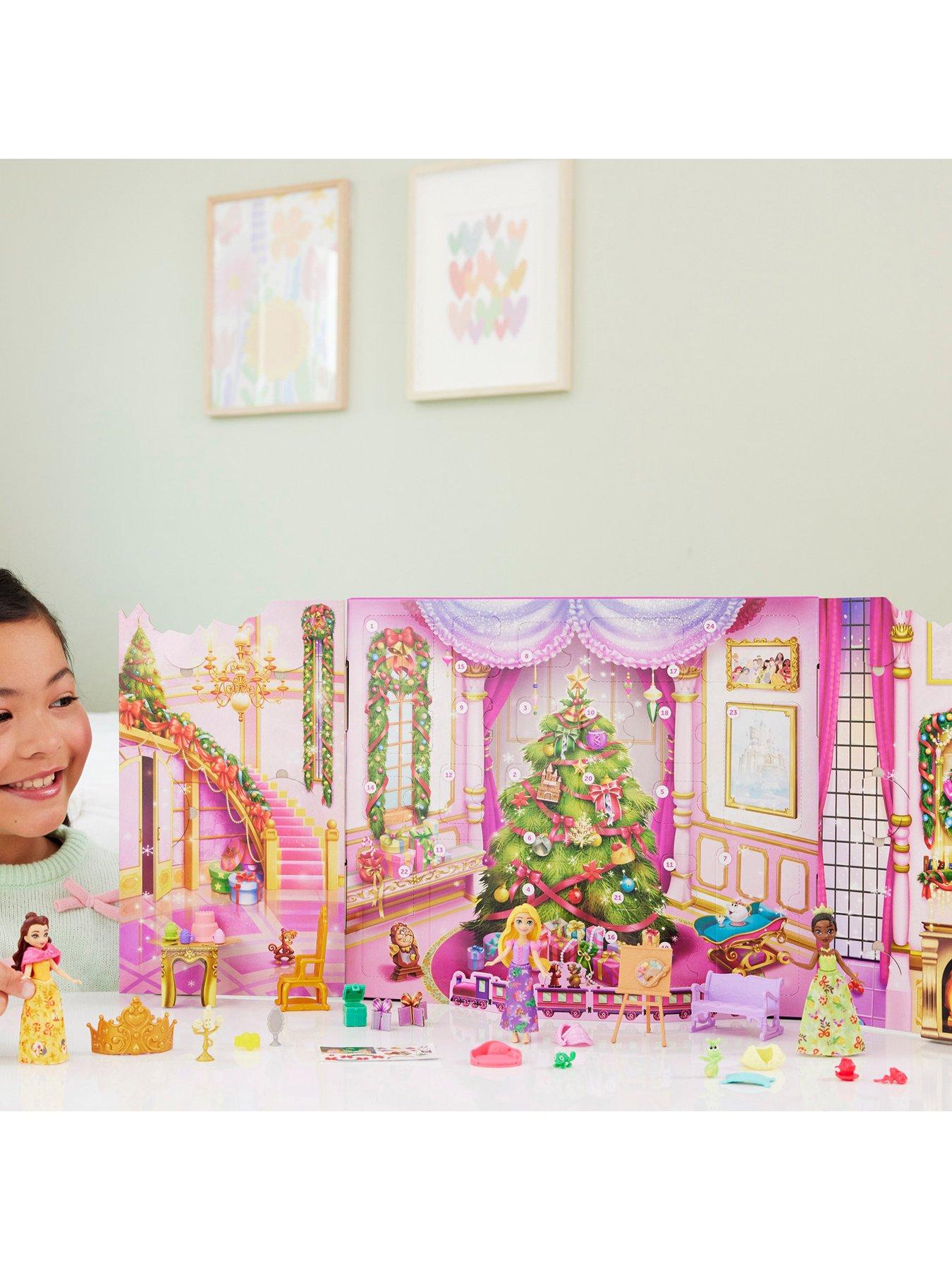 Image 2 of 7 of Disney Princess Disney Princess Advent Calendar with 24 Days of Gifts, Including 3 Small Dolls, 3 Friends &amp; 22 Accy