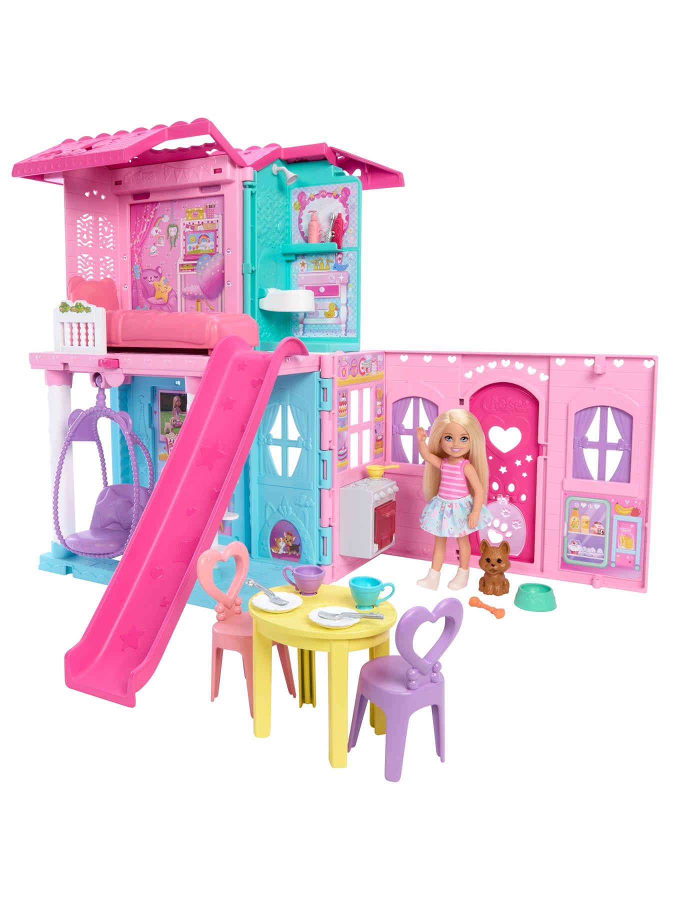 Barbie Chelsea Pop-Up Doll House with Doll 15+ Accessories
