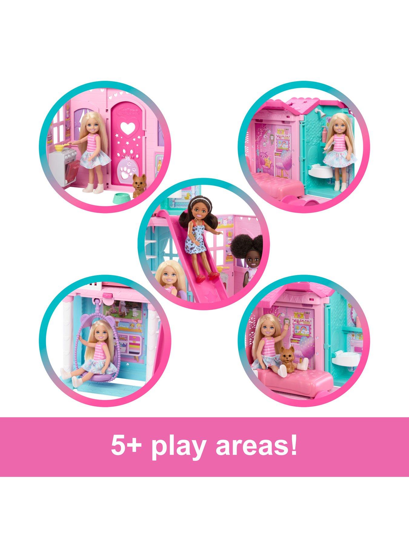 Barbie Chelsea Pop-Up Doll House with Doll 15+ Accessories