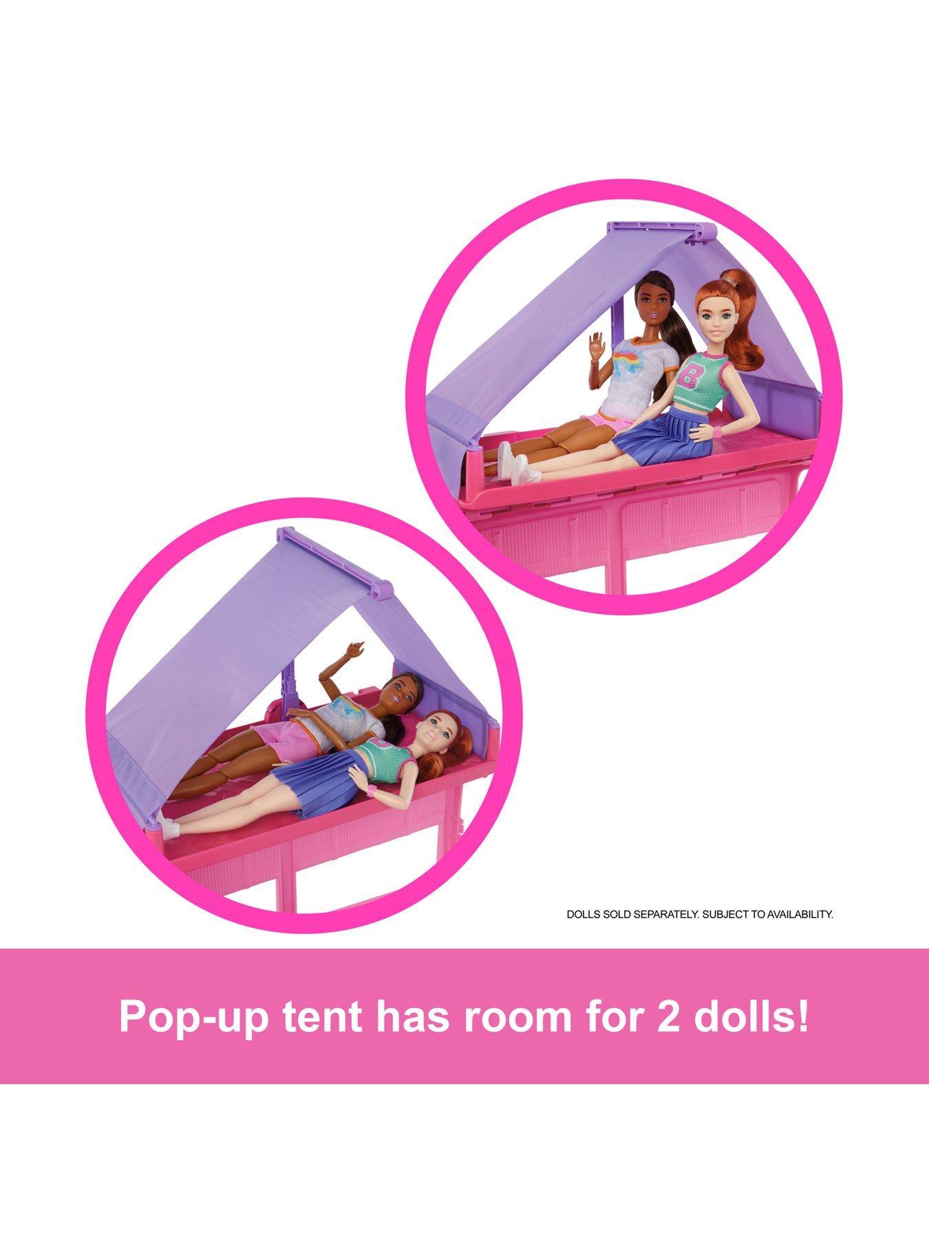 Image 4 of 8 of Barbie Dream Camper Playset with Roof Tent, BBQ Grill with Colour-Change Feature &amp; 60+ Accessories