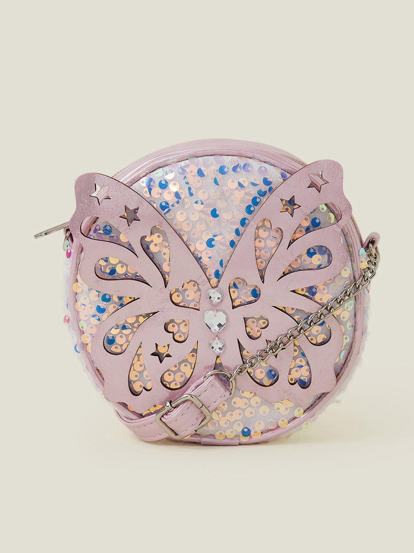 undefined Girls Sequin Butterfly Bag - Pink