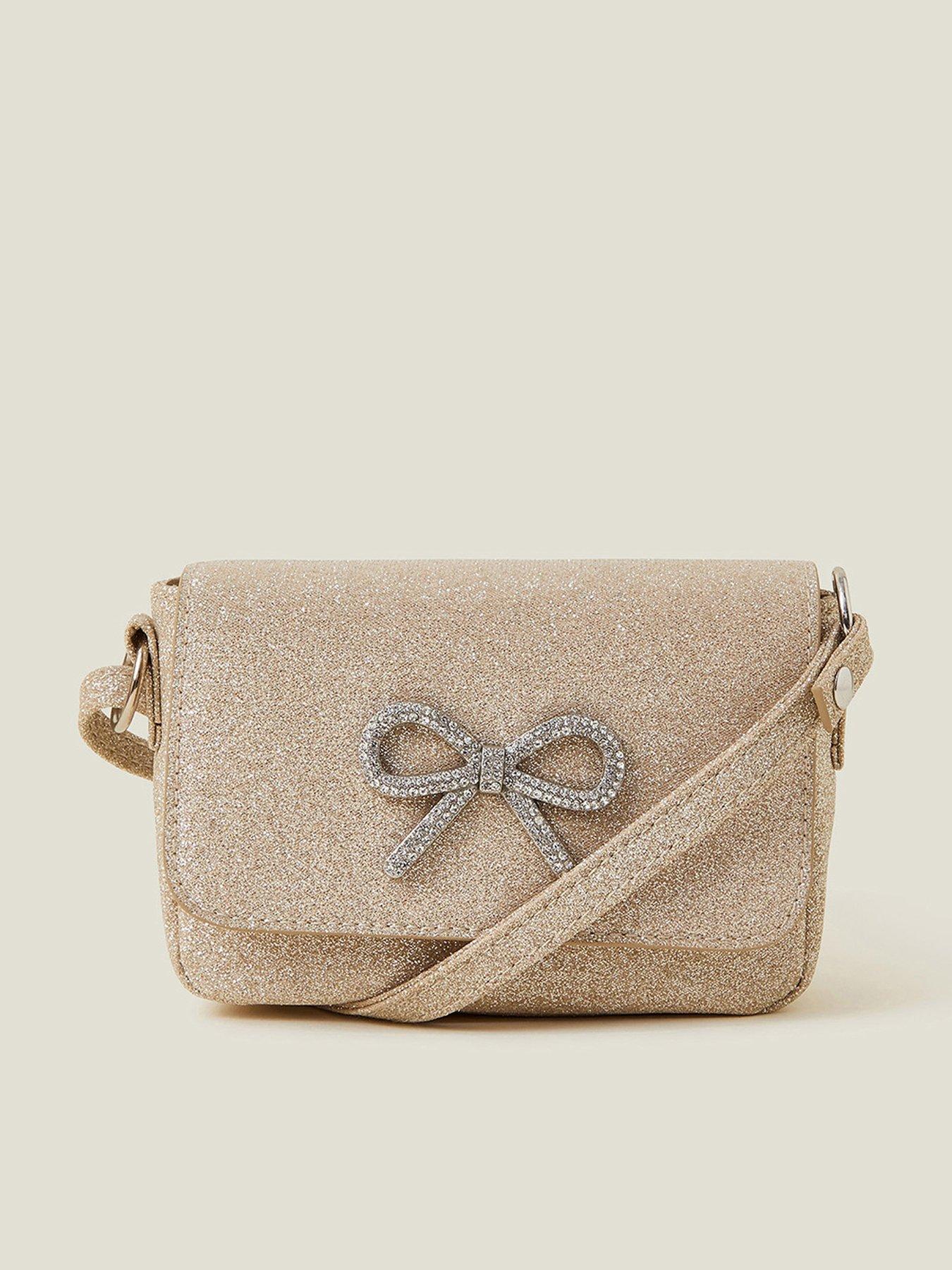 undefined Girls Bling Bow Bag - Gold