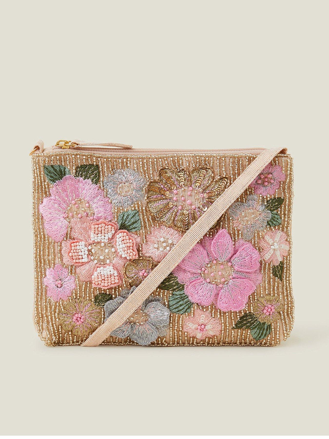 undefined Girls Flower Beaded Bag - Multi