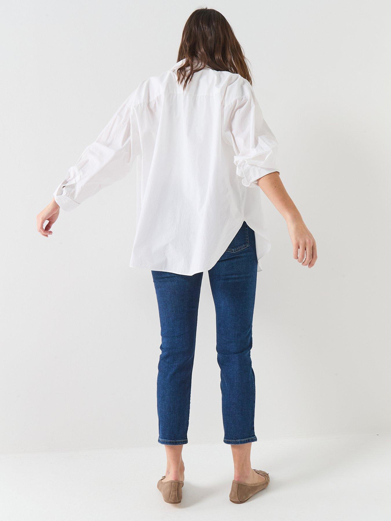 french connection cigarette jeans French Connection Cotton Stretch Cigarette Style Ankle Grazer Denim Jean