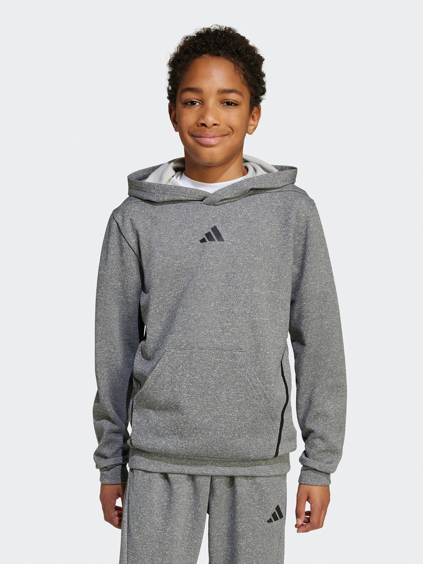 adidas Boys Junior Training Game  &  Go Hoodie - Grey