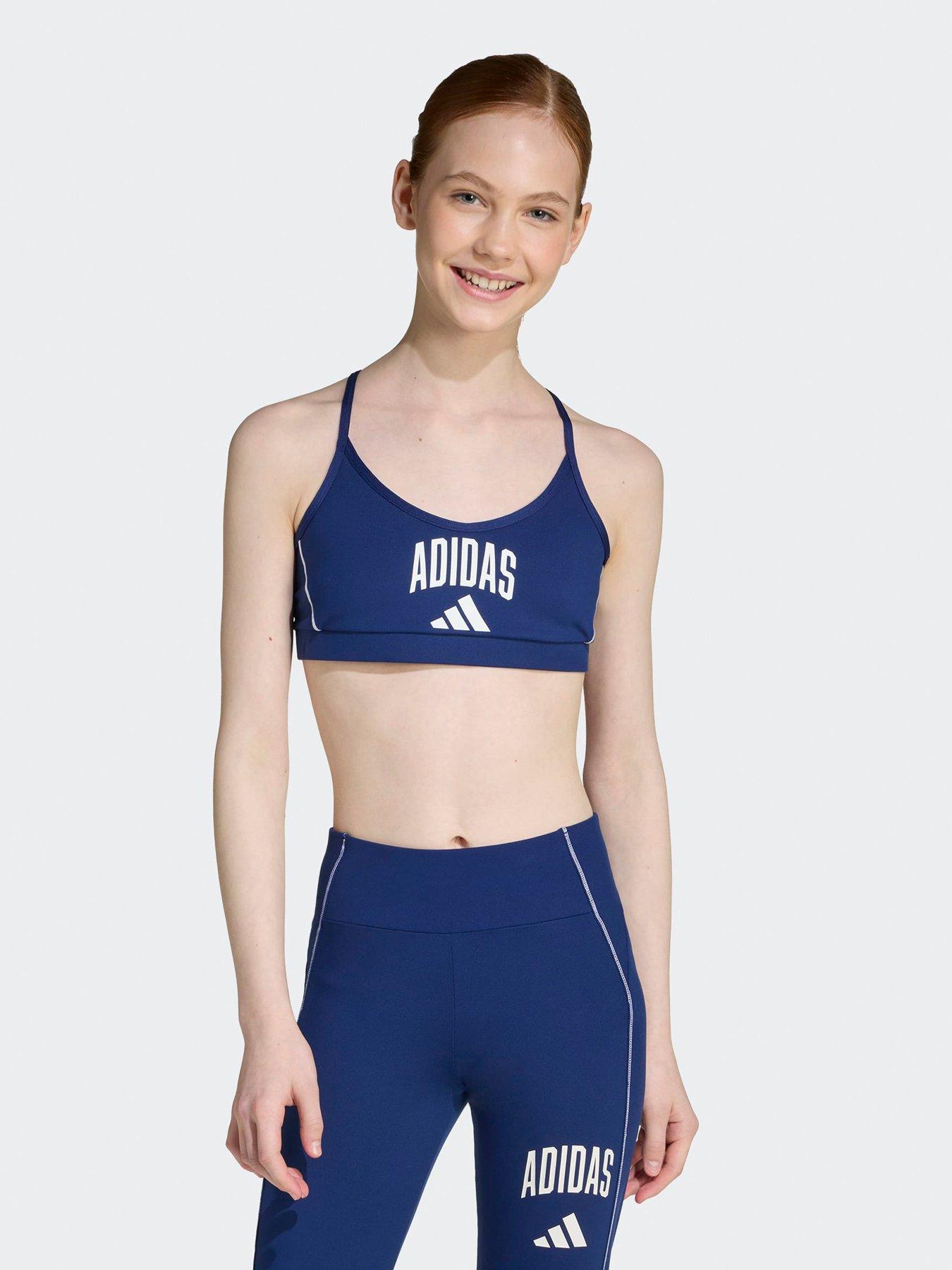 undefined Girls Junior Training Collegiate Sports Bra - Blue