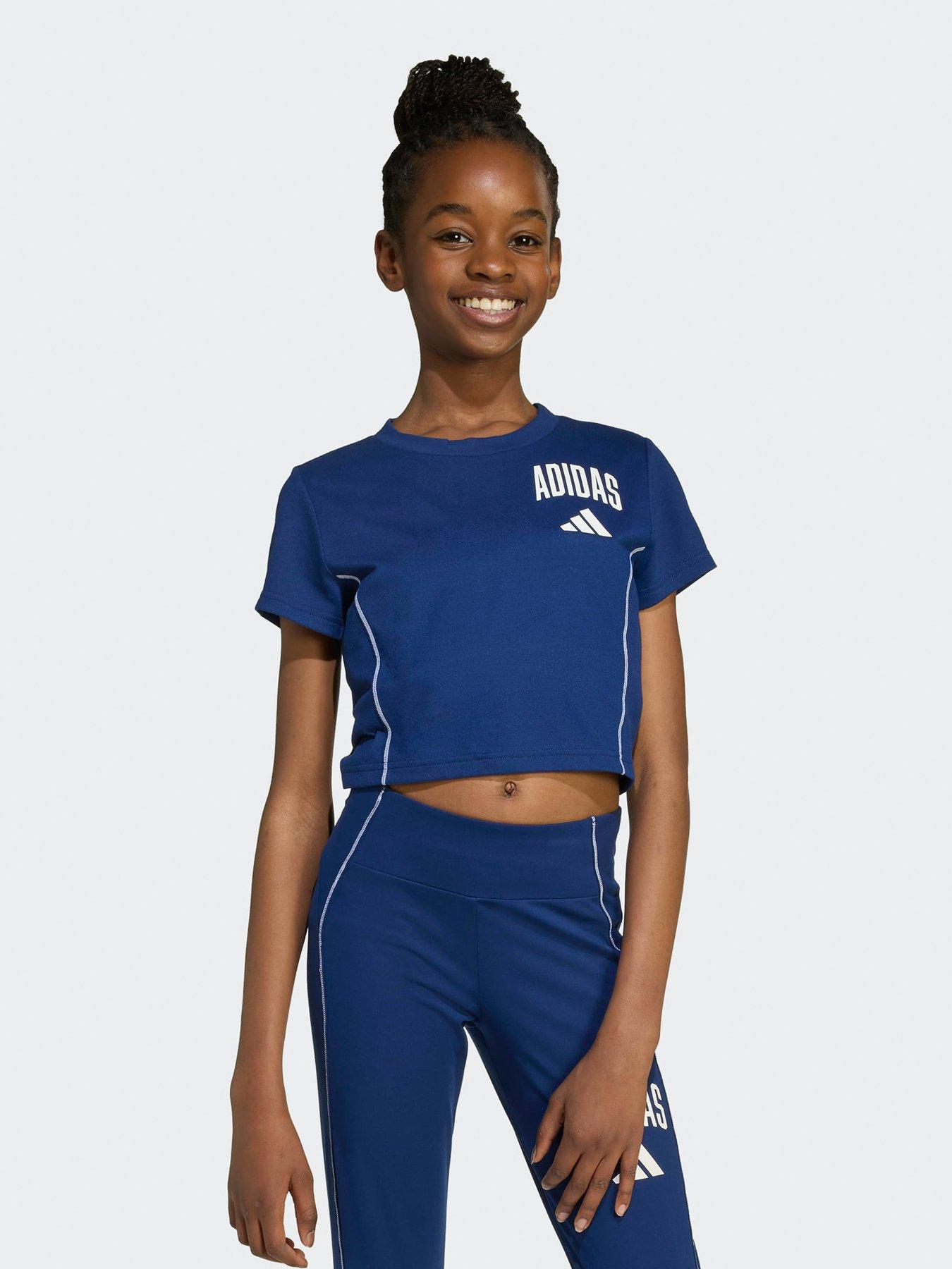 undefined Girls Junior Training Collegiate T-Shirt - Blue