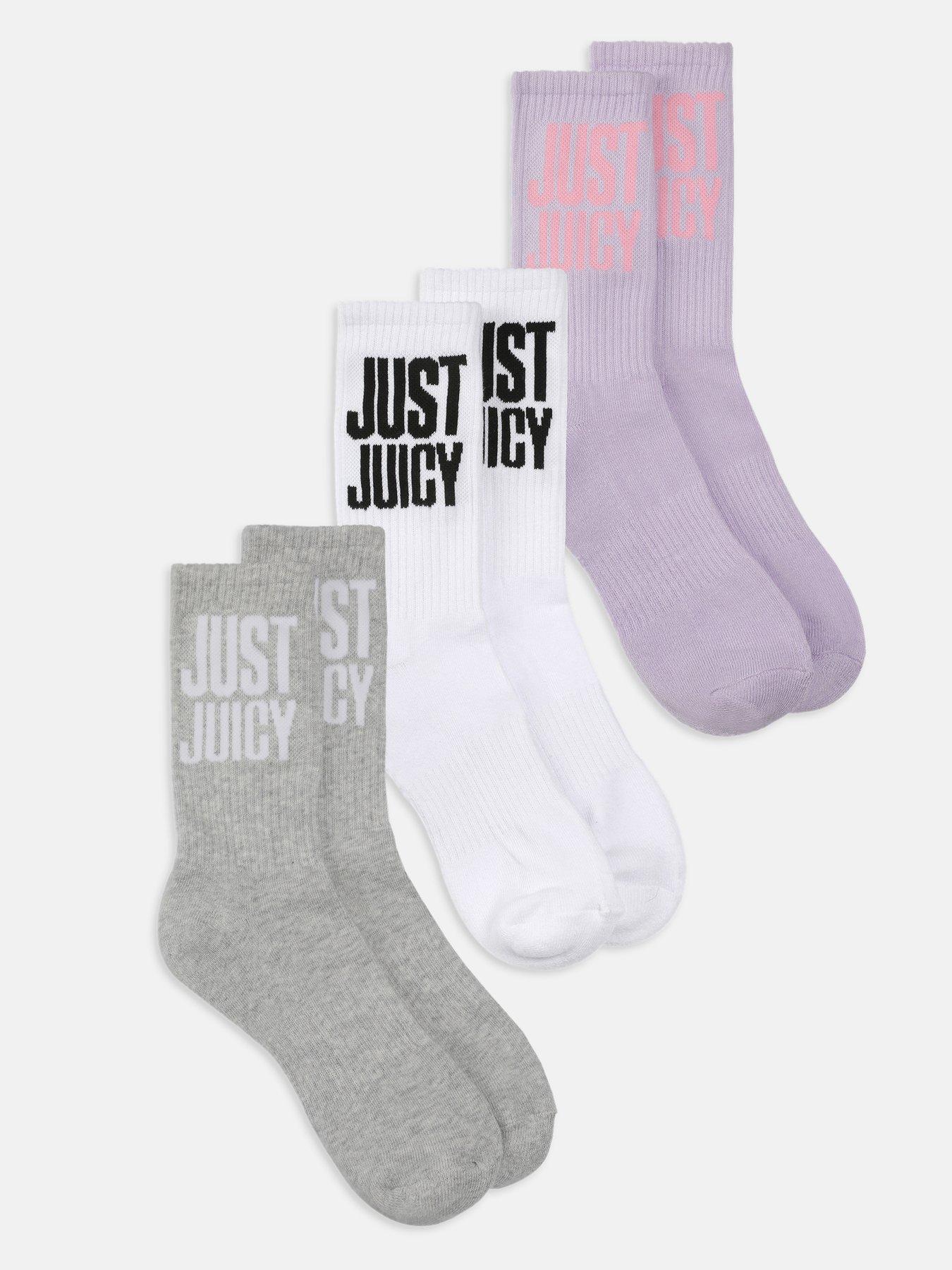 Juicy Couture Crew Socks With Just Juicy Logo - Multi