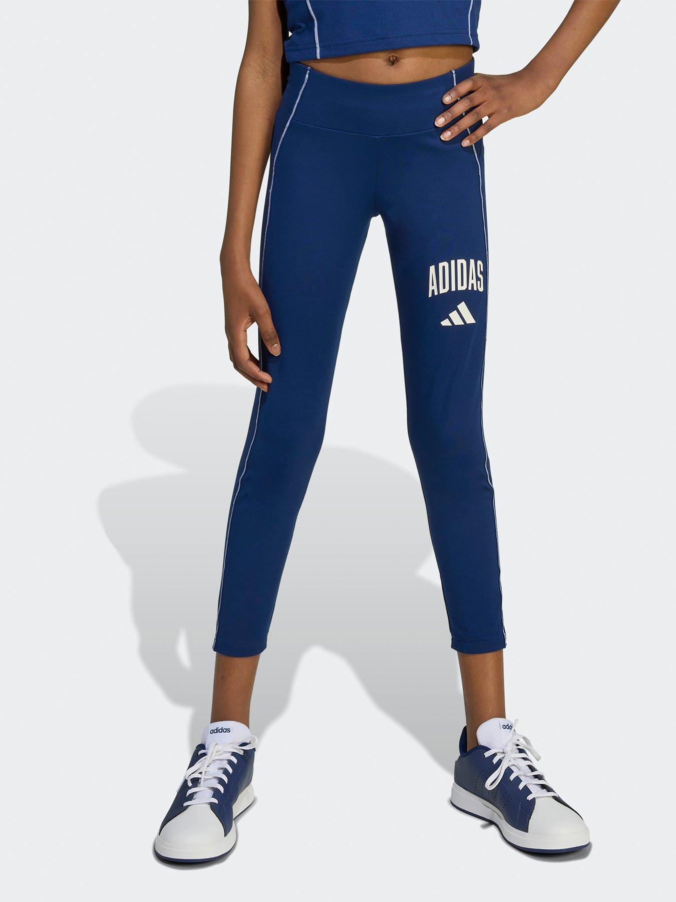 undefined Girls Junior Training Optime Collegiate Tights - Blue