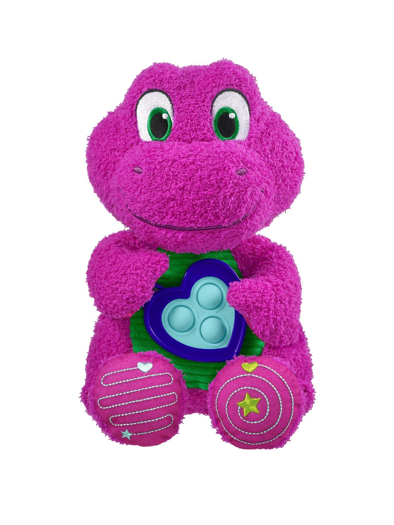 undefined Fisher-Price Barney's World Sensory Barney Plush Toy with Fidget Activity for Toddlers