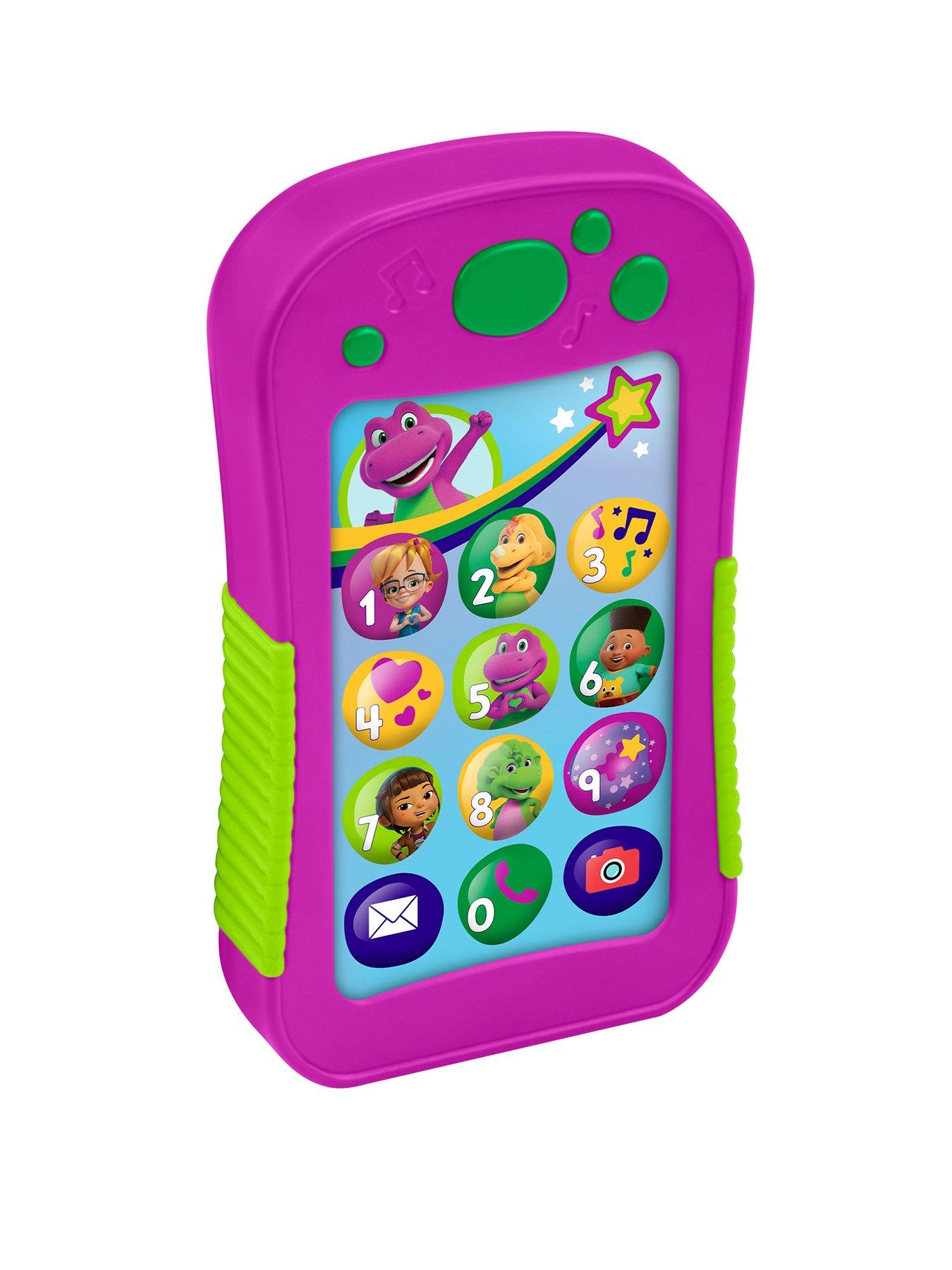 undefined Fisher-Price Barney's World Hey Barney Phone Musical Toddler Toy with Lights for Kids, Multilanguage Version
